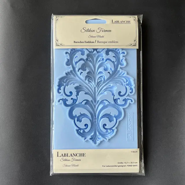 LaBlanche, Silicone Mould, Mold, Limited Edition, Baroque Emblem, Food Safe, Silicone Mold, 12.7 x 20.3 cm LaBlanche