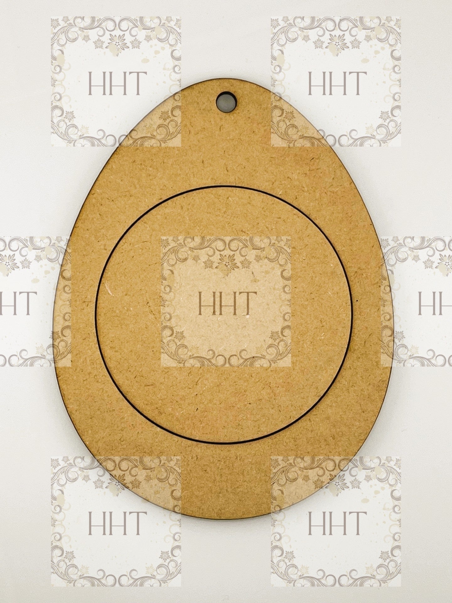 Laser Cut, MDF, Easter Egg, Blank, Base, Large Ornament, Frame Overlay, 3 pc, Crafts, Canvas, Decoupage, Mixed Media, 5 1/2" x 7"