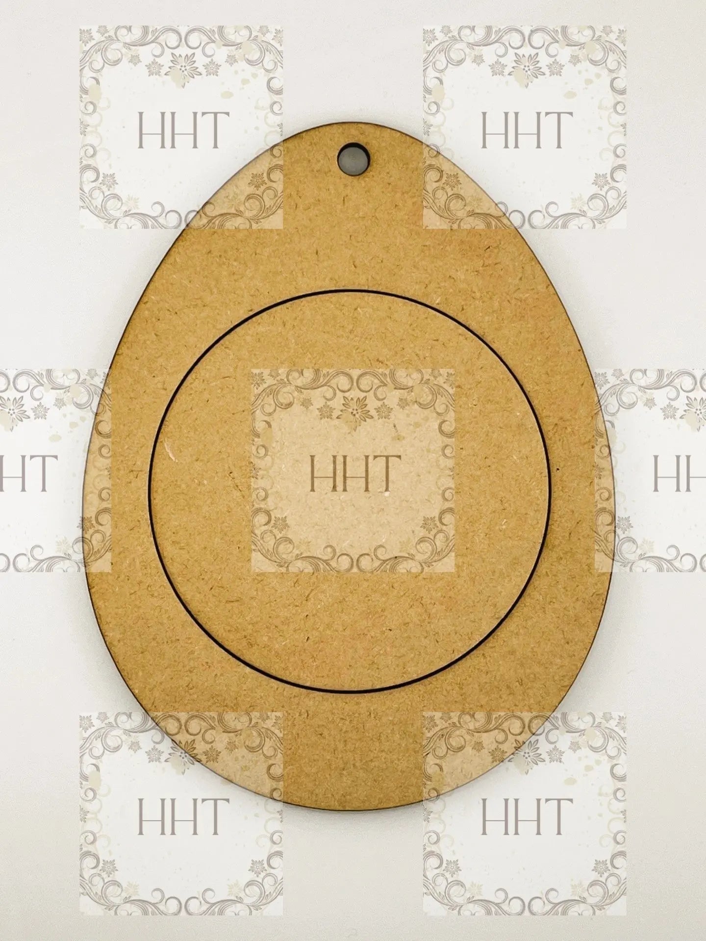 Laser Cut, MDF, Easter Egg, Blank, Base, Large Ornament, Frame Overlay, 3 pc, Crafts, Canvas, Decoupage, Mixed Media, 5 1/2" x 7" Handcrafted Holiday Traditions