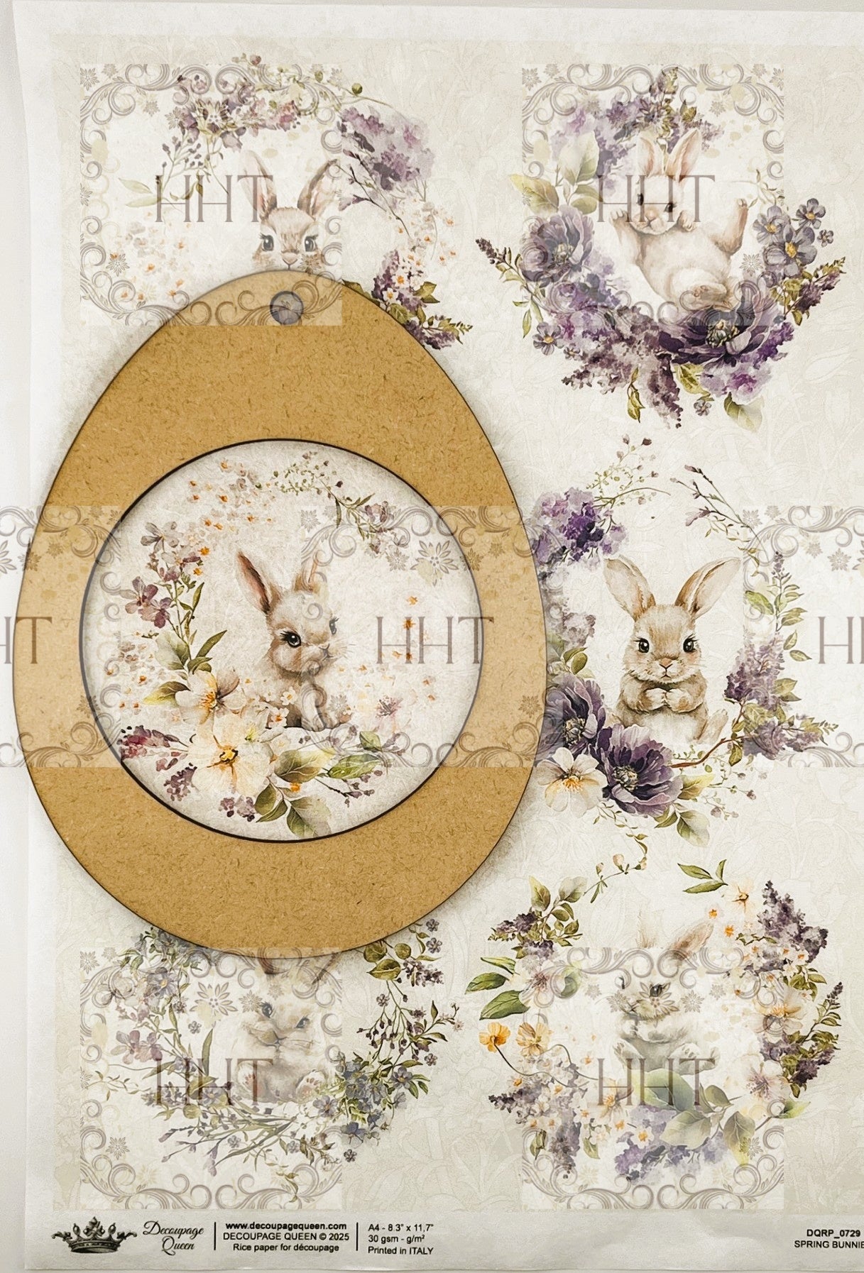Laser Cut, MDF, Easter Egg, Blank, Base, Large Ornament, Frame Overlay, 3 pc, Crafts, Canvas, Decoupage, Mixed Media, 5 1/2" x 7"