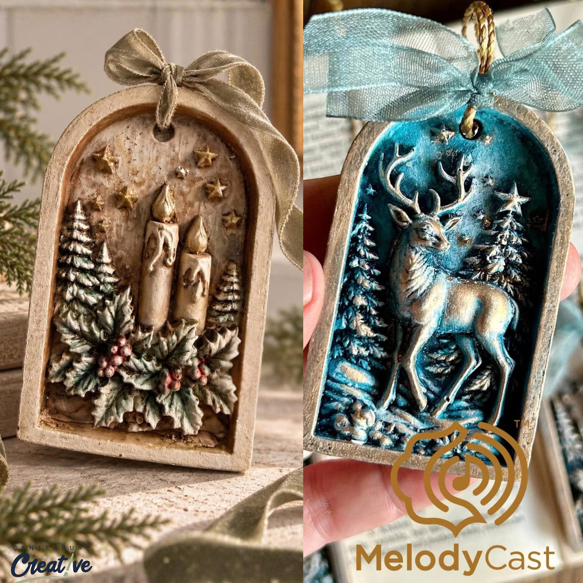 Melody Cast Ornament Set of 6, PRE-ORDER, Redesign with Prima Musical Christmas Holiday Ornament Kit