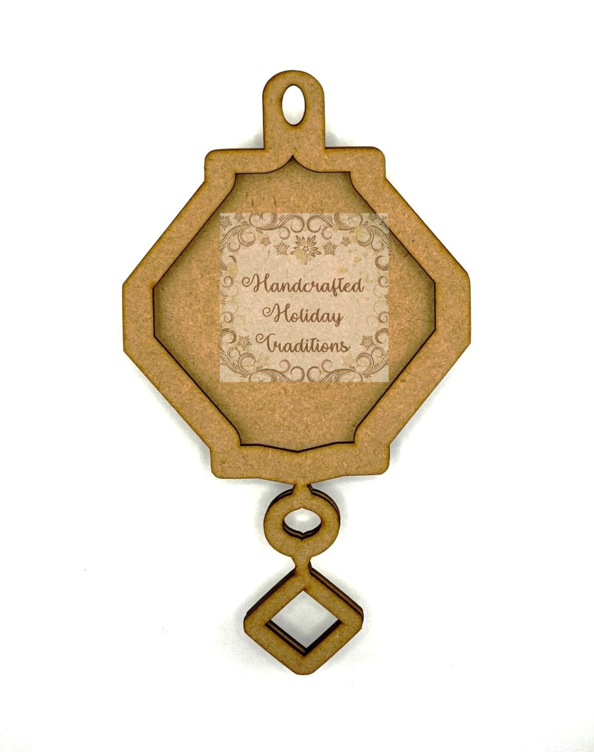 Laser Cut, MDF, Asian, Lantern Style Framed Christmas, Ornament, Base, Blank Overlay Frame 3 pc, Decoupage, Mixed Media, Crafts, 2 Options