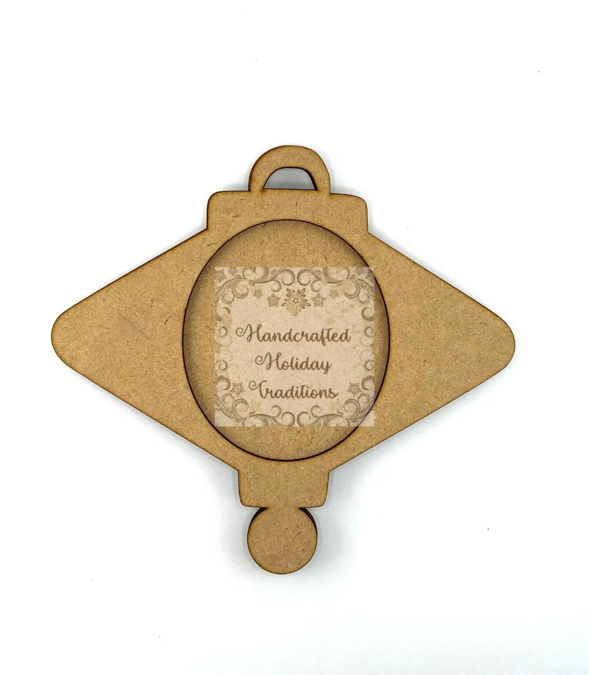 Laser Cut, MDF, Asian, Lantern Style Framed Christmas, Ornament, Base, Blank Overlay Frame 3 pc, Decoupage, Mixed Media, Crafts, 2 Options Handcrafted Holiday Traditions