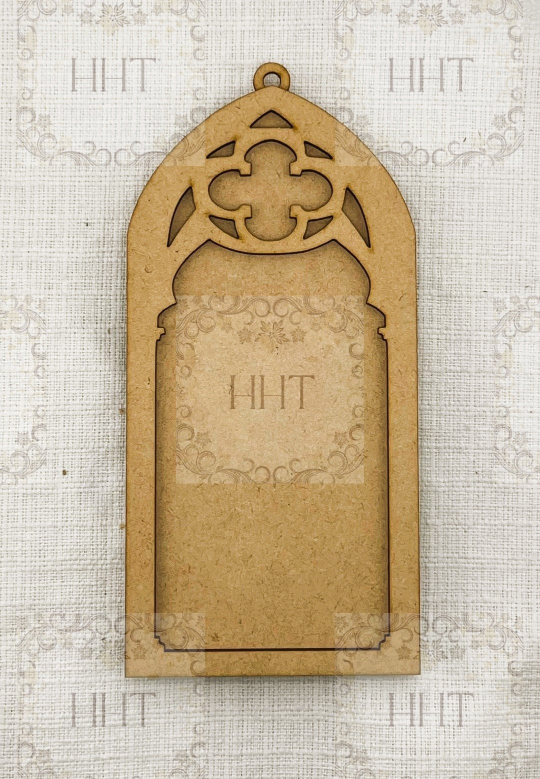 Laser Cut MDF, Vintage Style, Framed, Cathedral Window, Ornament, Blank, Base, frame, 2 piece, Decoupage, Mixed Media, Crafts