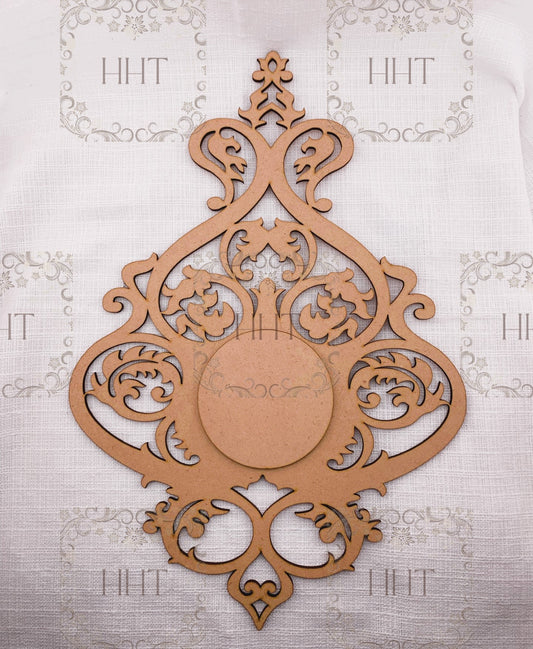 Laser Cut MDF, Wood, Vintage, Antique Style, Decorative, Plaque, Panel, Overlay, Blank, Base, 2 pc, Decoupage, Mixed Media, 9.5" X 14", 1/8"