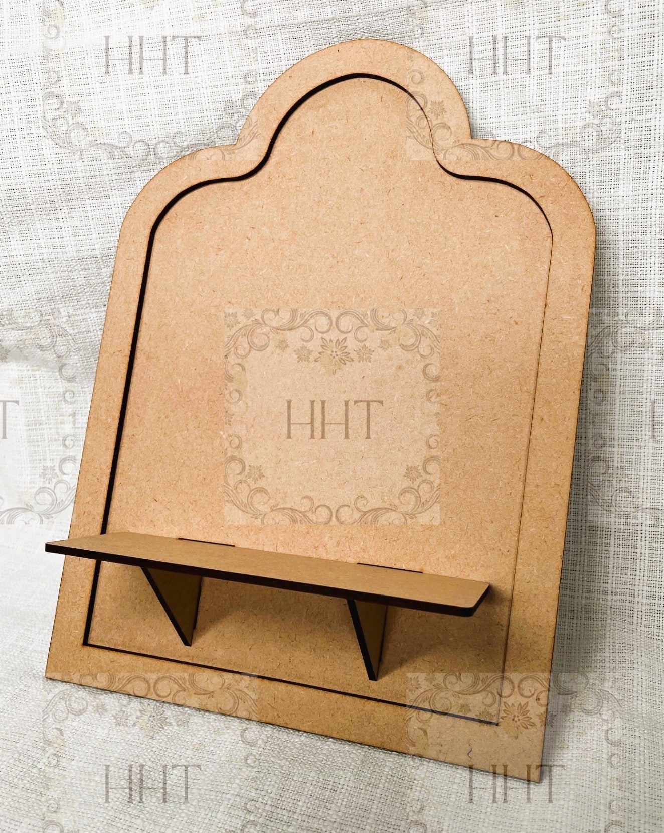 Laser Cut, MDF, Vintage Style, Plaque, Overlay Frame, Shelf, Panel, 5 pc for Decoupage, Crafts, Mixed Media, 8.5 x 11 in, 1/8 inch