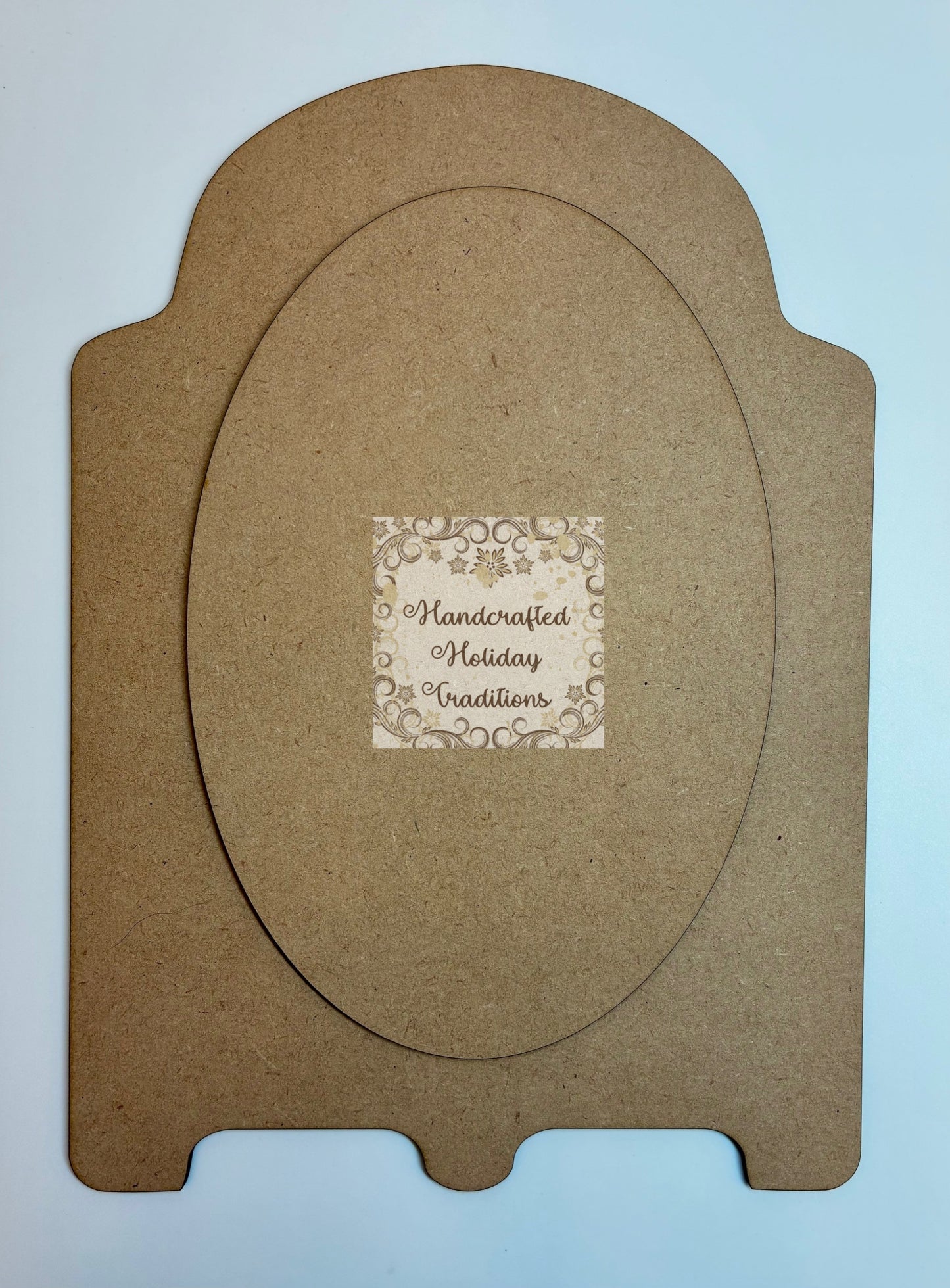 Laser Cut, MDF, Plaque, Panel, Vintage Style, Overlay Oval, Blank, Base, 2 piece, Decoupage, Crafts, Mixed Media, 7"w x 10"h