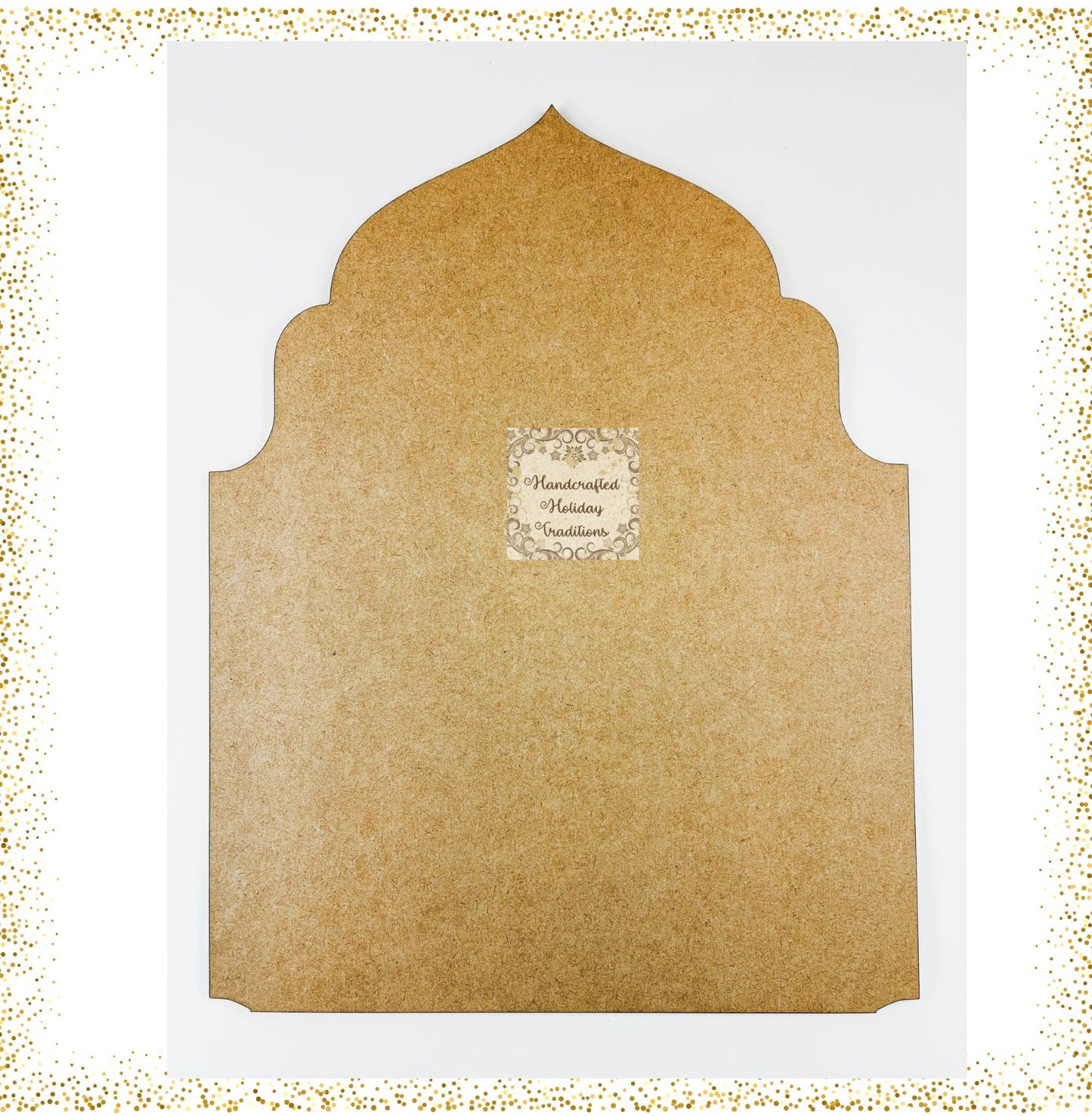 Laser Cut MDF Wood Unfinished Base Blank for Decoupage, Vintage Style Plaque, Mixed Media Craft Panel, 8 1\2"w x 11"h, Ready to Paint
