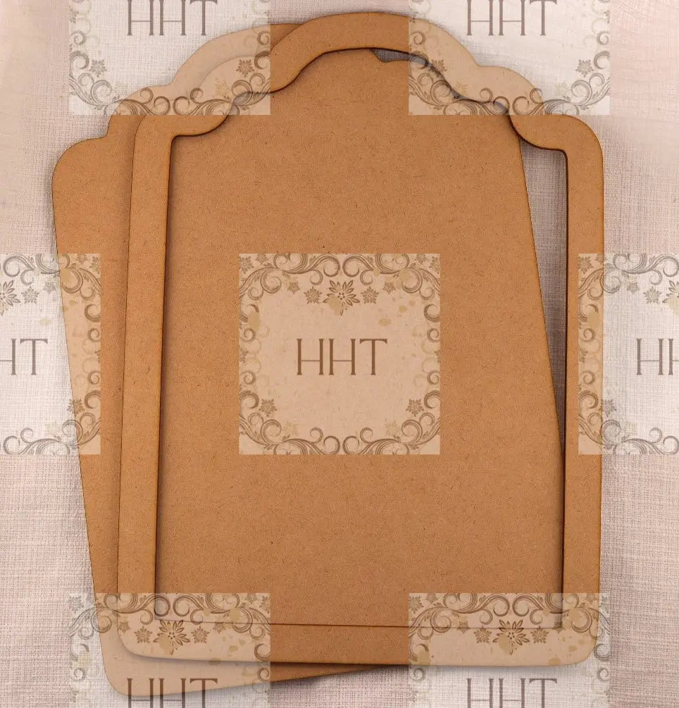 Laser Cut MDF, Framed, Plaque, Panel, Blank, Base, 2 piece, Decoupage Mixed Media, Craft, 8" x 11" Handcrafted Holiday Traditions