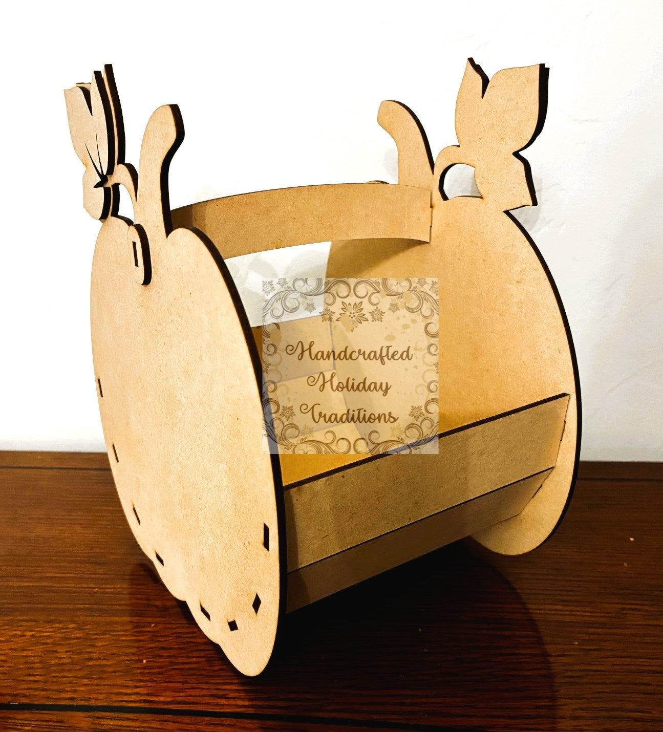 Laser Cut, MDF, Pumpkin, Halloween, Fall, Basket, Buildable, Craft, Base, Blank, Decoupage, Mixed Media, 15 pc, 7 3/4” x 5 3/4” x 9 1/4”