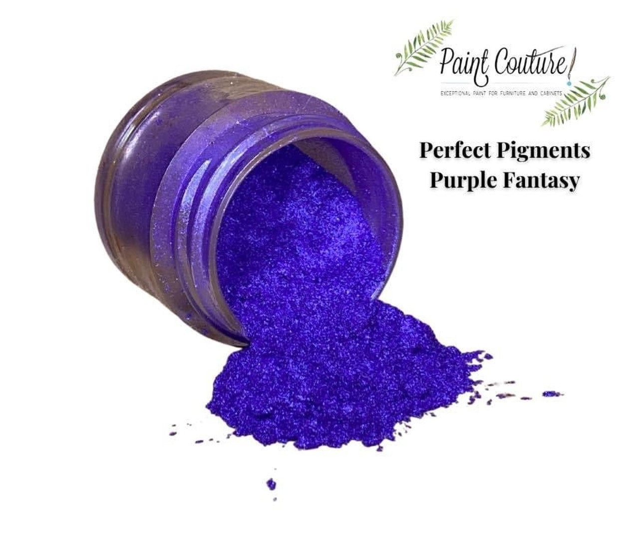 Paint Couture, Perfect Pigments, Fine Mica Powder, Non-toxic, Shimmery, Greens, Blues, Purples, Metallic, 1/4 oz, 7.5 g