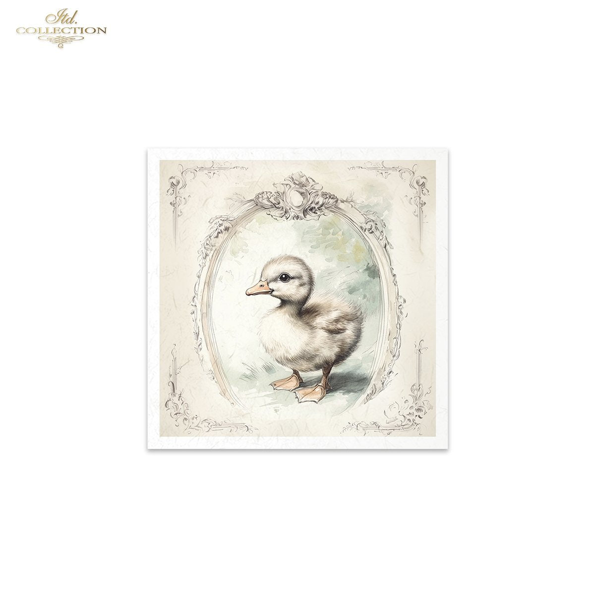 ITD Collection, Rice Paper, Mini Set, Ducks, Geese, Ducklings, Rounds, Floral, 6 Sheets, 5x8, RSM119, Decoupage, Mixed Media, RSM162