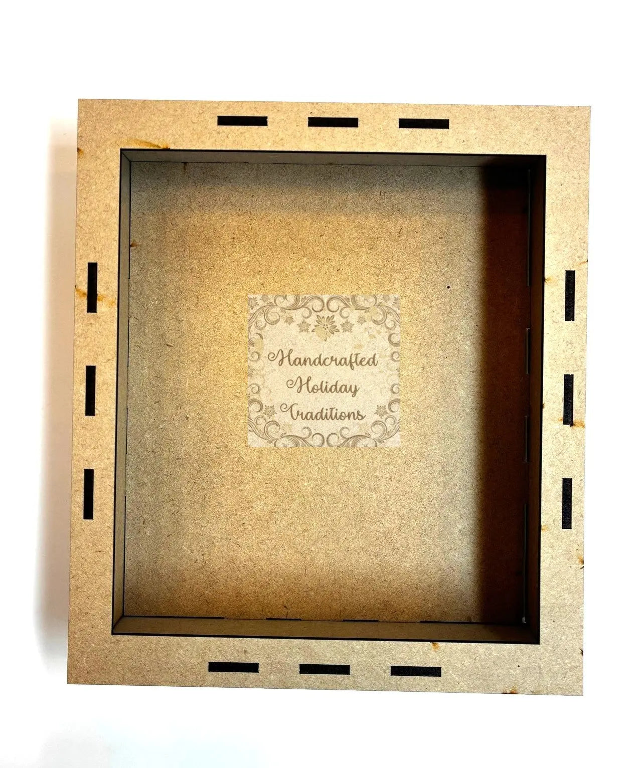Laser Cut, MDF, Buildable, Shadow Box Kit, Diorama, Display, Blank, Base, Decoupage, Mixed Media, Crafts, 2 Sizes Handcrafted Holiday Traditions