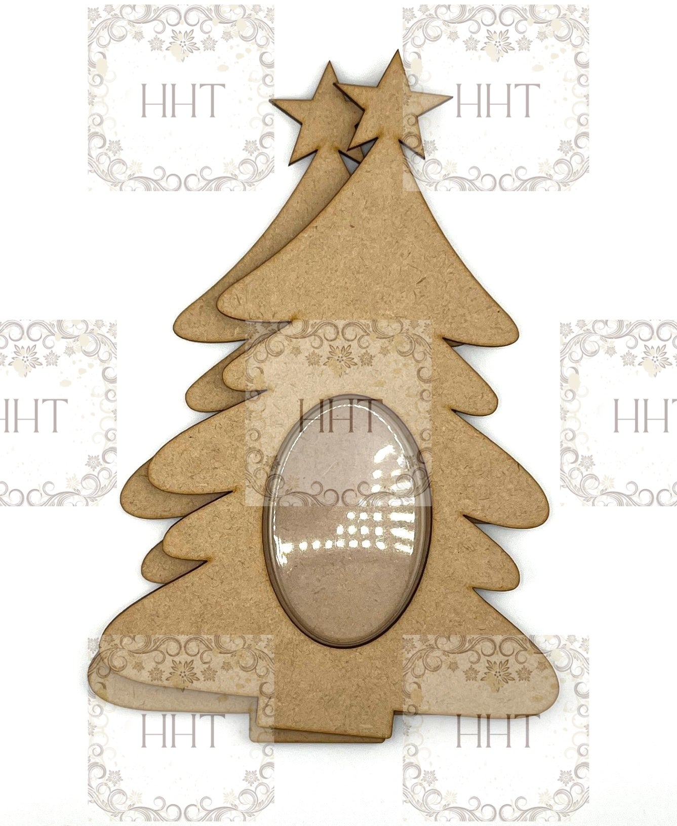 Laser Cut, MDF, Holiday, Christmas, Shaker Ornament, Blank, Base, piece, Tree, Heart, USA, Stocking, Decoupage, Mixed Media, Crafts
