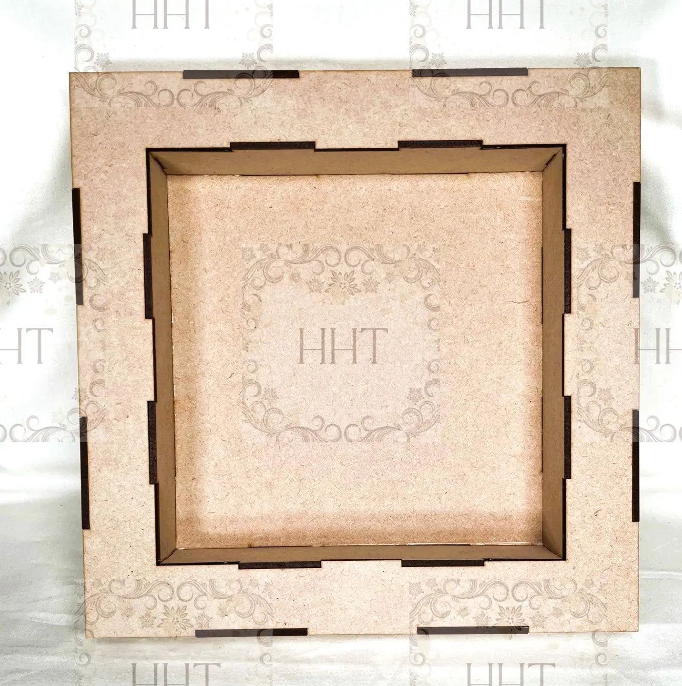 Laser Cut, MDF, Buildable Kit, Shadow Box, Square, Display, Blank, Base, Decoupage, Mixed Media, Crafts, Altered Art Kit, 10" x 10" Handcrafted Holiday Traditions