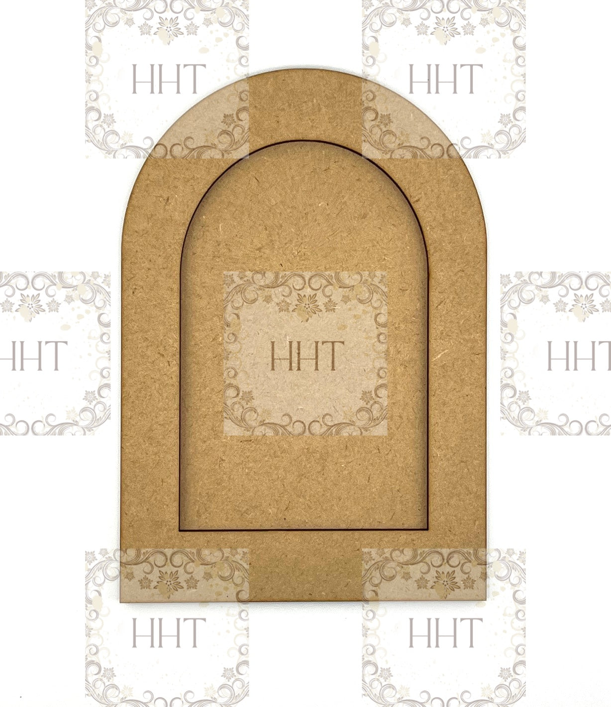 Laser Cut MDF, Framed, Arched, Arch, Panel, Plaque, Blank Base, Canvas for Decoupage, Mixed Media, 2 piece, Creative, Crafts