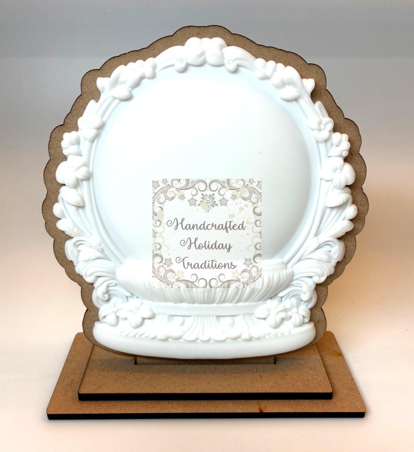 Laser Cut, MDF, Blank, Base, Standing, Snow Globe, IOD Castings, Christmas, Decoupage, Mixed Media, Winter, Holiday, Decorations, Set of 2