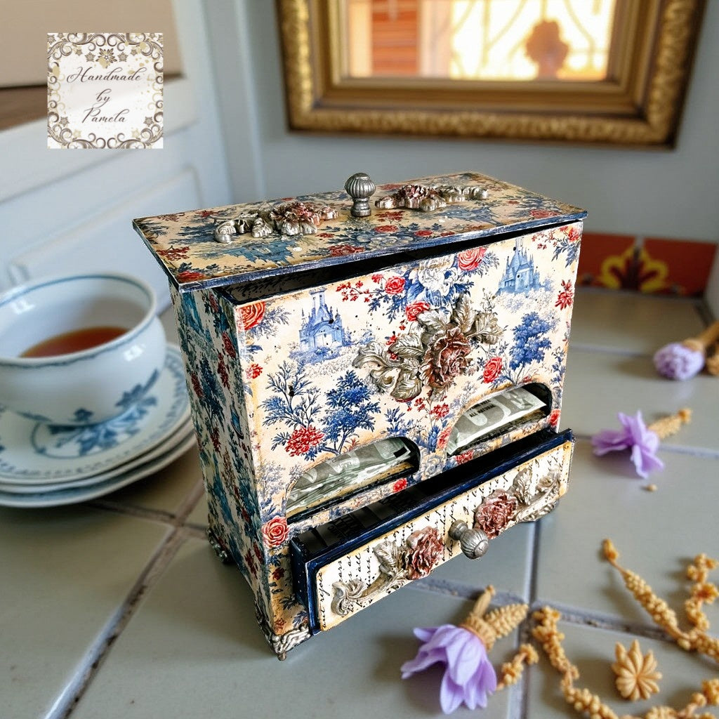 Laser Cut, MDF, Tea Cabinet, Caddy, Craft, Base, Blank, Canvas, Decoupage, Mixed Media, Crafts, Self-Assembly, Buildable