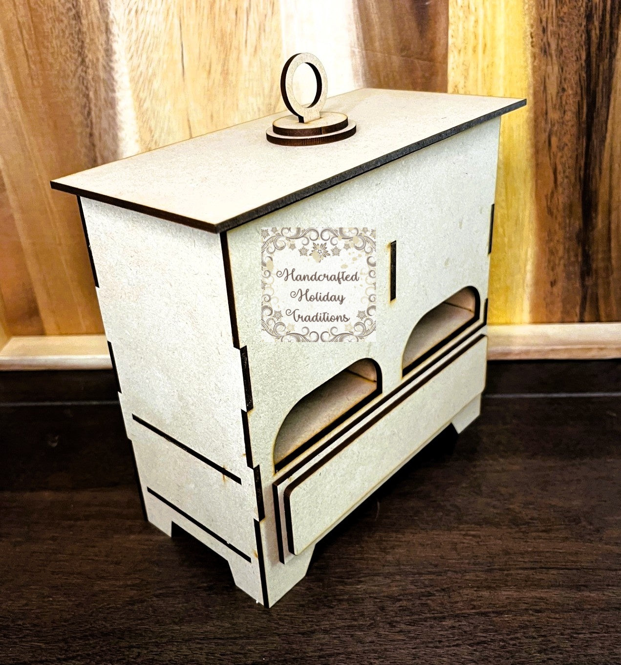 Laser Cut, MDF, Tea Cabinet, Caddy, Craft, Base, Blank, Canvas, Decoupage, Mixed Media, Crafts, Self-Assembly, Buildable