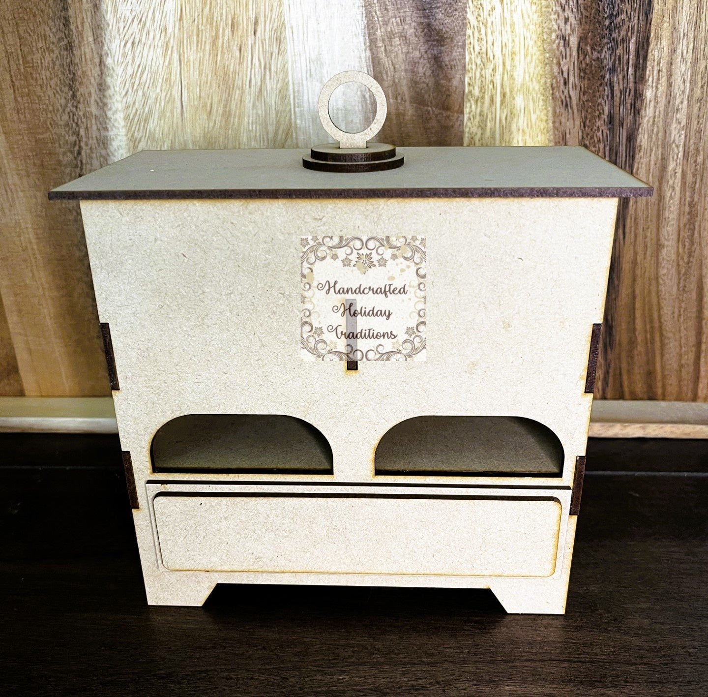 Laser Cut, MDF, Tea Cabinet, Caddy, Craft, Base, Blank, Canvas, Decoupage, Mixed Media, Crafts, Self-Assembly, Buildable