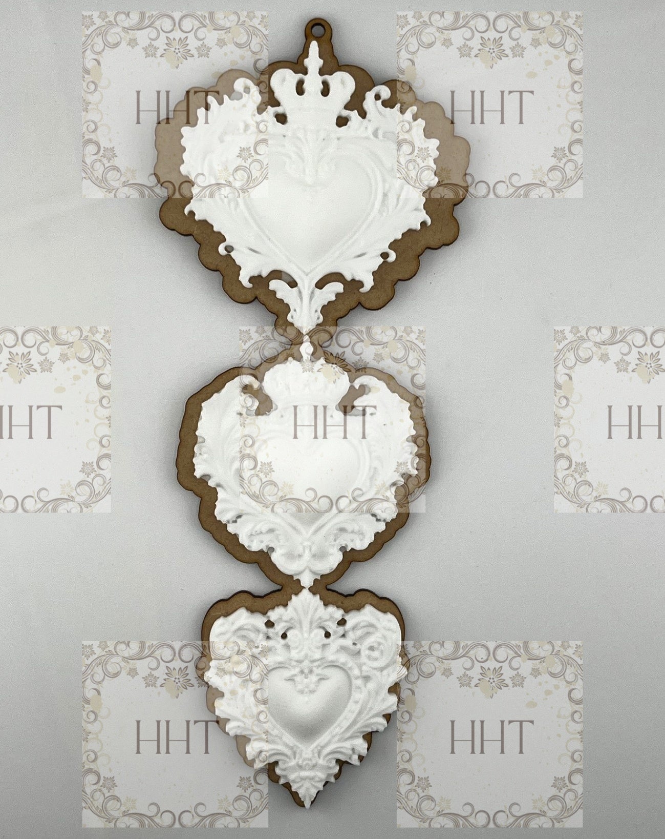 Laser Cut, MDF, Vintage Style LaBlanche Castings, Hearts, Backing, Ornaments, Blank, Base, Decoupage, Mixed Media, Crafts