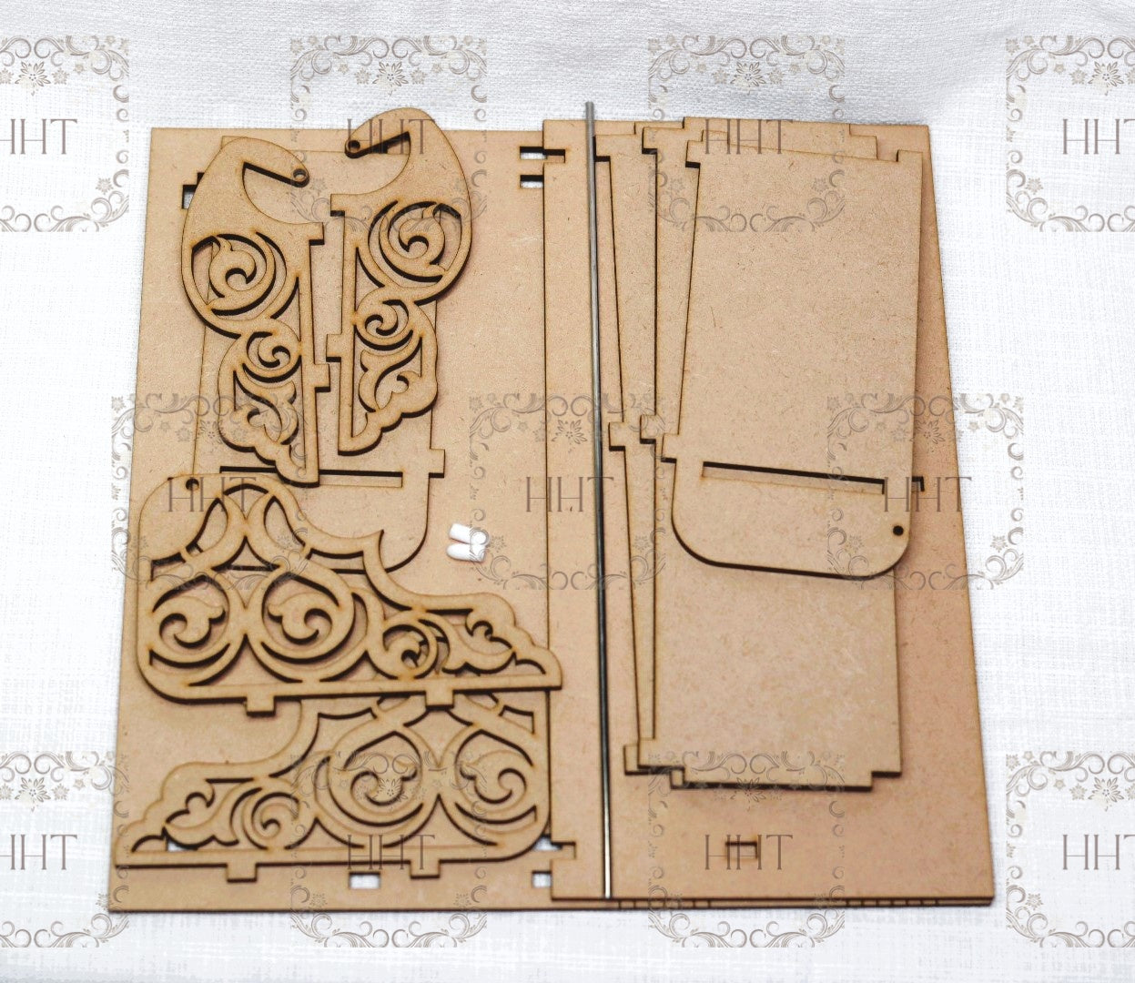 Laser Cut, MDF Book Box, Vintage Style, Base, Blank, Canvas, Decoupage, Mixed Media, Paintable, Craft Kit, Home Decor