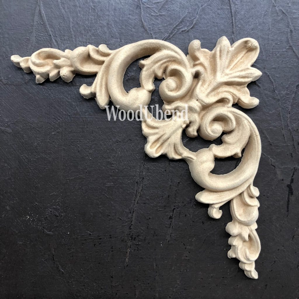 WoodUbend, Pack Of Two, Pediments, Vintage Style, Scrolls, Toppers, WUB2094