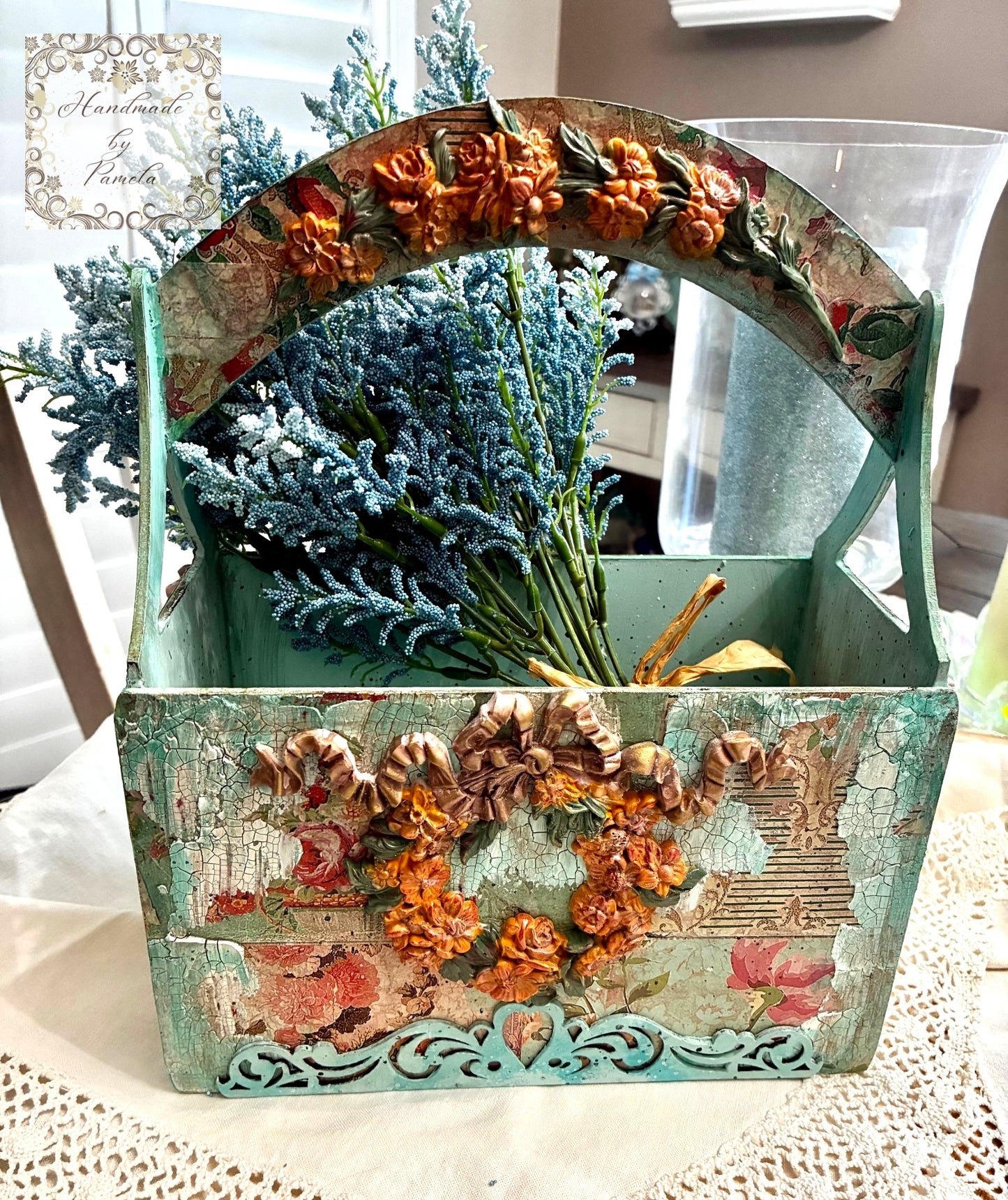 Laser Cut MDF Basket | Buildable Blank Base for Decoupage, Mixed Media, Painting, Craft Projects, 13 Pieces, 5.75”w x 7.75”l x 10”h