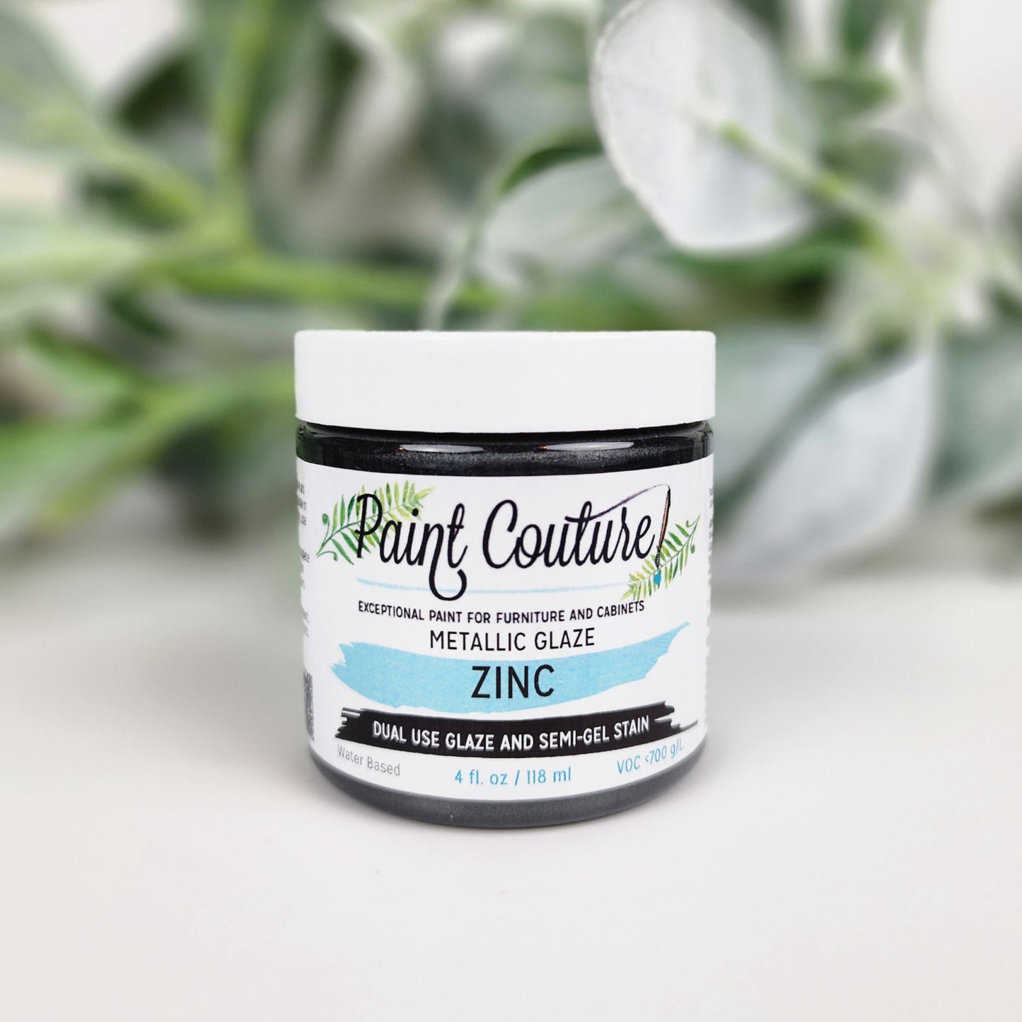 Paint Couture, Glaze, Water-based, metallic, Wood Stain, Top coat, Self-leveling, Antiqued Aged Look, 1 oz