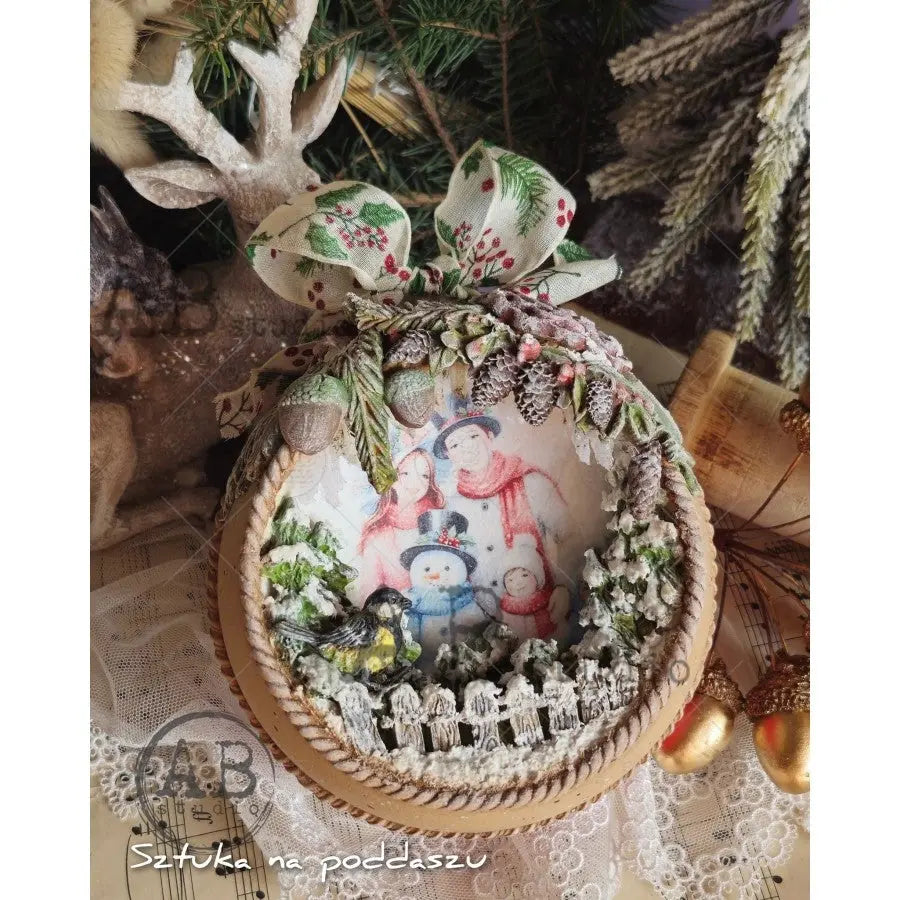 Blank Canvas Concave, Ornament, Bauble, Decoupage, Mixed Media, Paintable, Shatterproof, Christmas Ornaments, White Plastic, 10 cm, 12 cm AB Studio