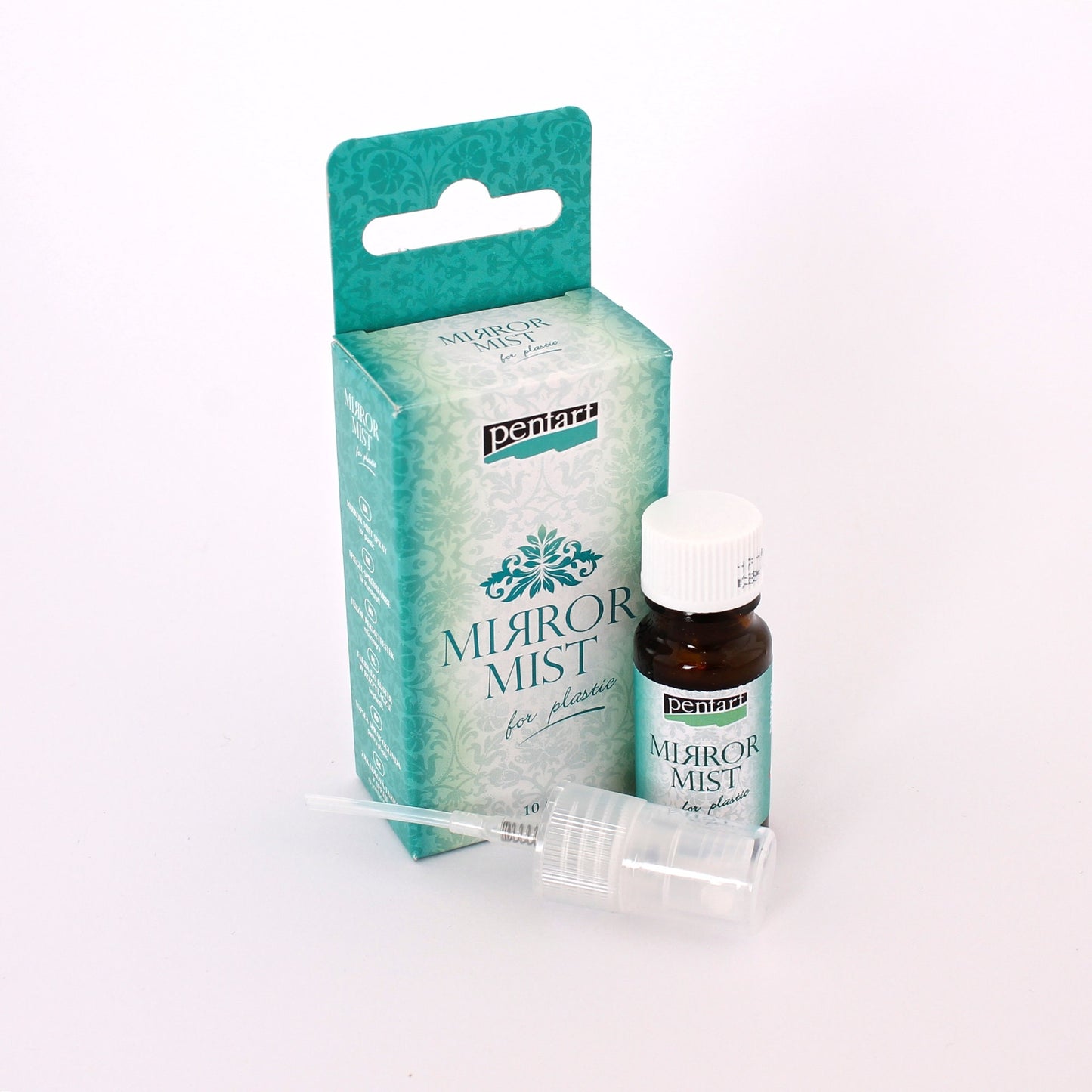 Pentart, Mirror Mist, 2 options, Mirror Effect, Glass, Plastic, Reflective, Mixed Media, Arts and Crafts, Supply, 10 ml, 29411, 29410