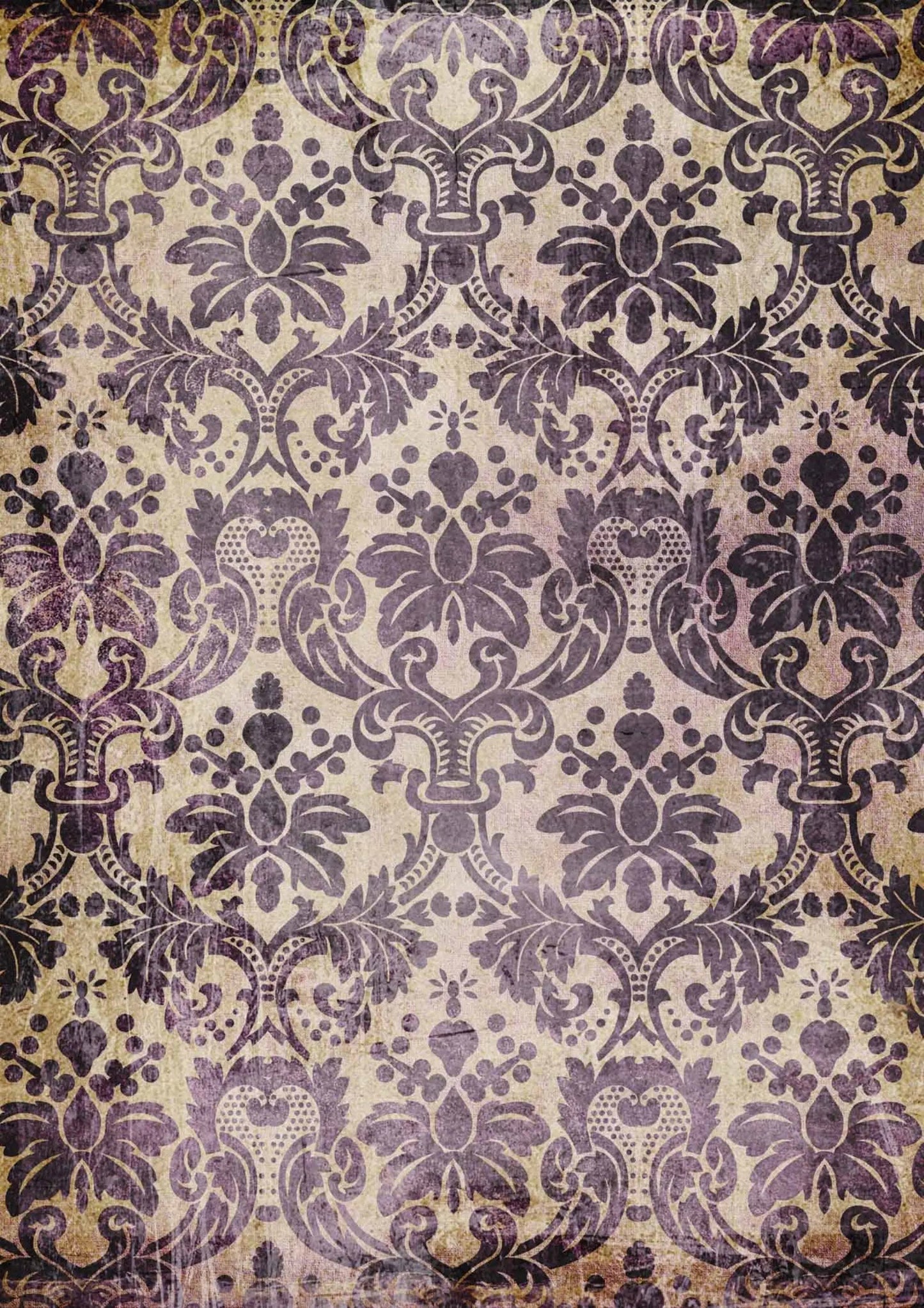 Decoupage Queen Lavender Damask DQRP_0246-A4 Size: A4 - 8.3" X 11.7" Rice Paper Decoupage Queen
