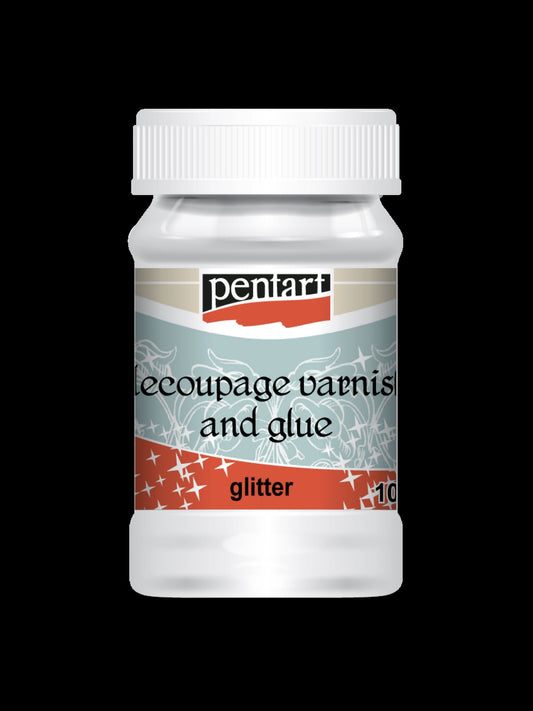 Pentart Decoupage Varnish and Glue Glitter 100 ml 2470