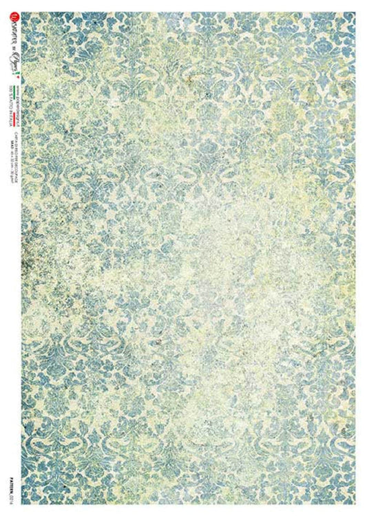 Paper Designs Rice Paper Blue and Green Layers 0216 A4 Size: A4 - 8.3" X 11.7" Rice Paper for Decoupage
