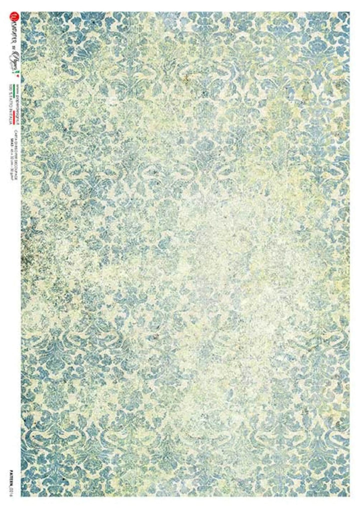 Paper Designs Rice Paper Blue and Green Layers 0216 A4 Size: A4 - 8.3" X 11.7" Rice Paper for Decoupage Paper Designs