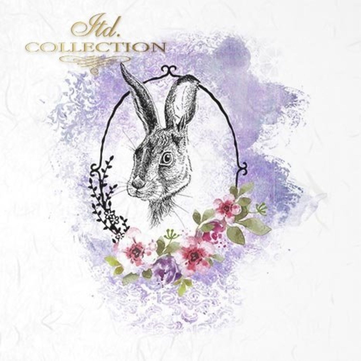 ITD Collection Rice Paper Mini Set for Decoupage RSM008, 6 sheets of rice paper 14,8x14,8 cm, Farm Animals, Cow, Rooster, Hen, goat, dog