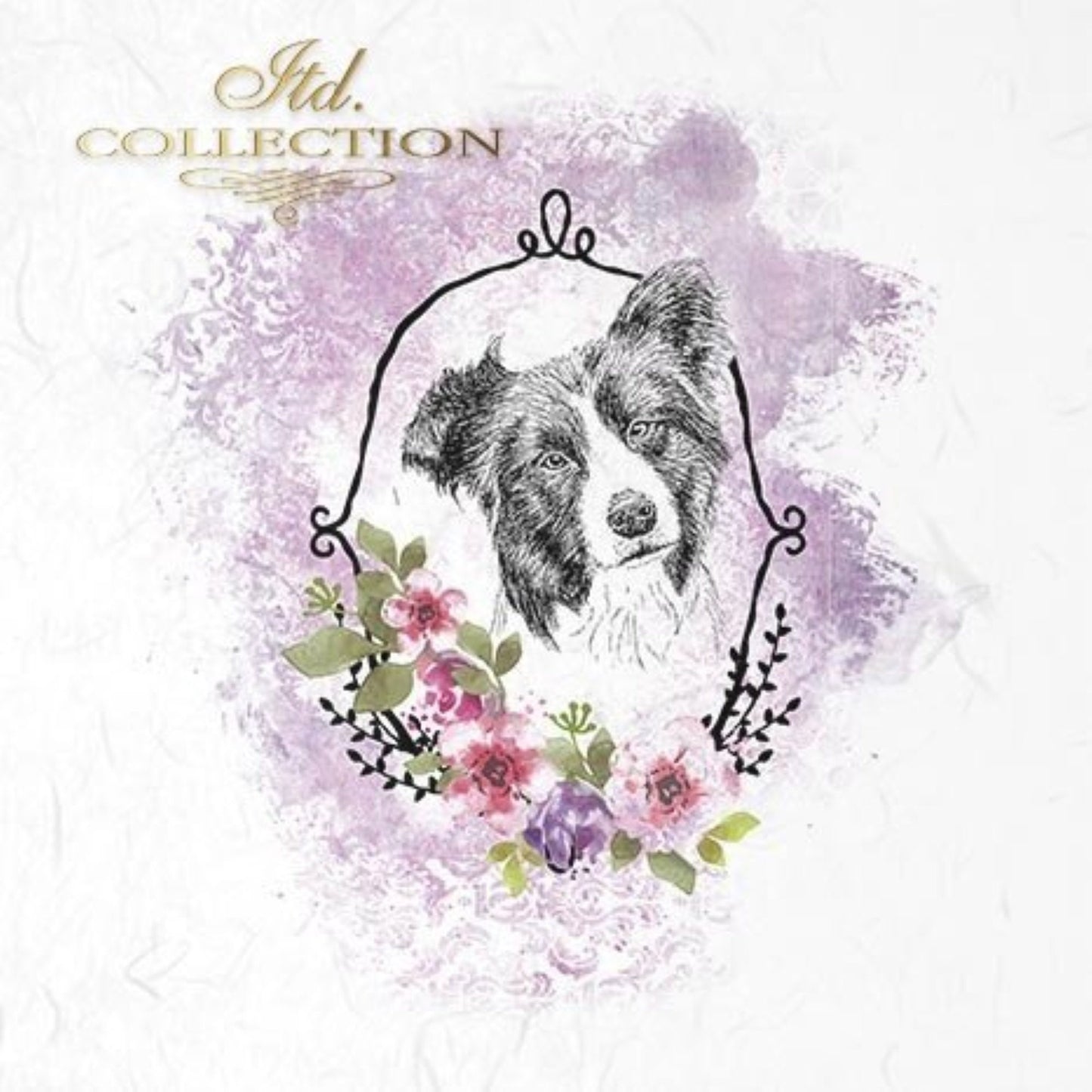 ITD Collection Rice Paper Mini Set for Decoupage RSM008, 6 sheets of rice paper 14,8x14,8 cm, Farm Animals, Cow, Rooster, Hen, goat, dog