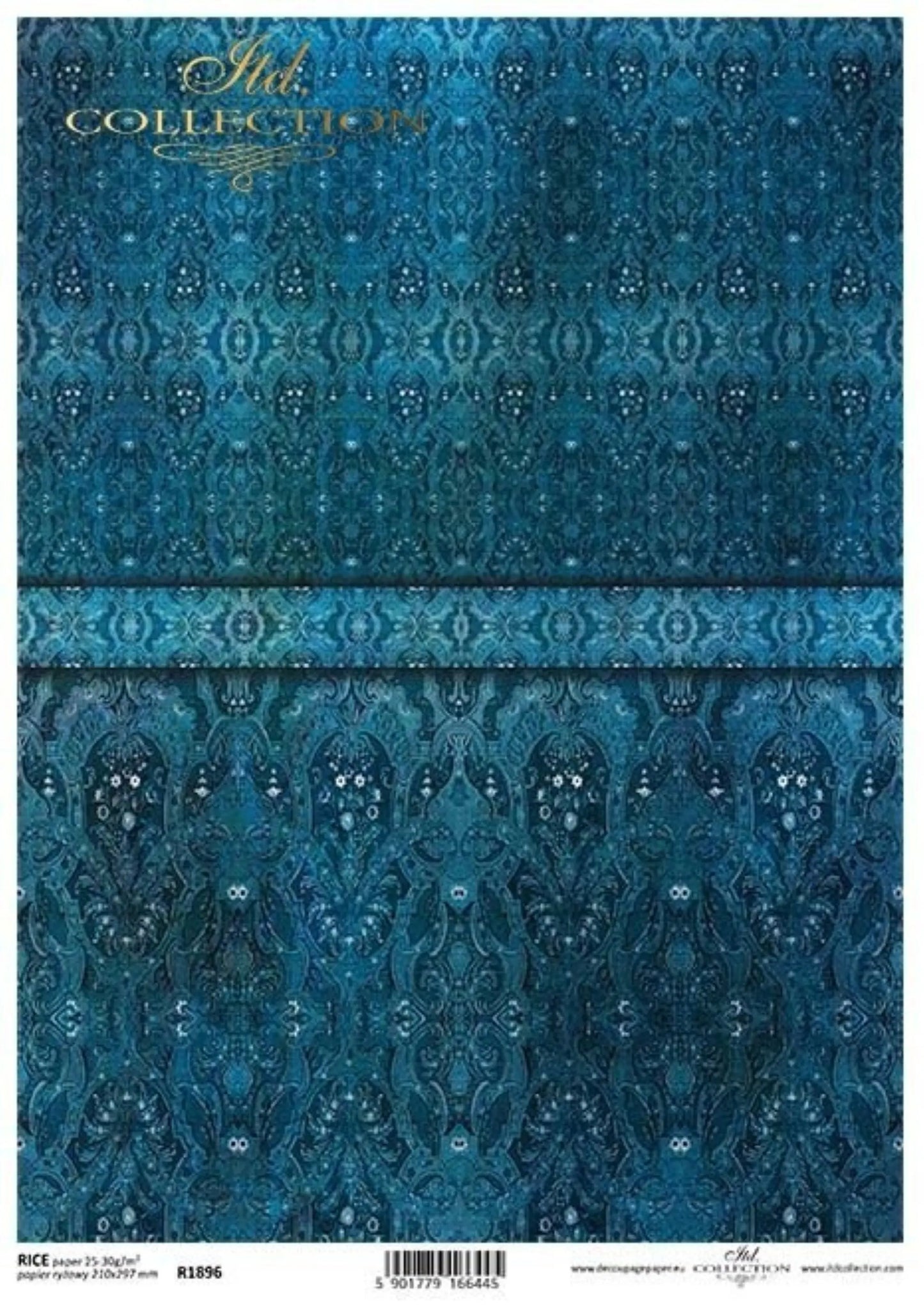 ITD Collection Rice Paper for Decoupage R1896 Size A4 - 210x297 mm, 8.27x11.7 inch, wallpaper, dark blue background ITD Collection