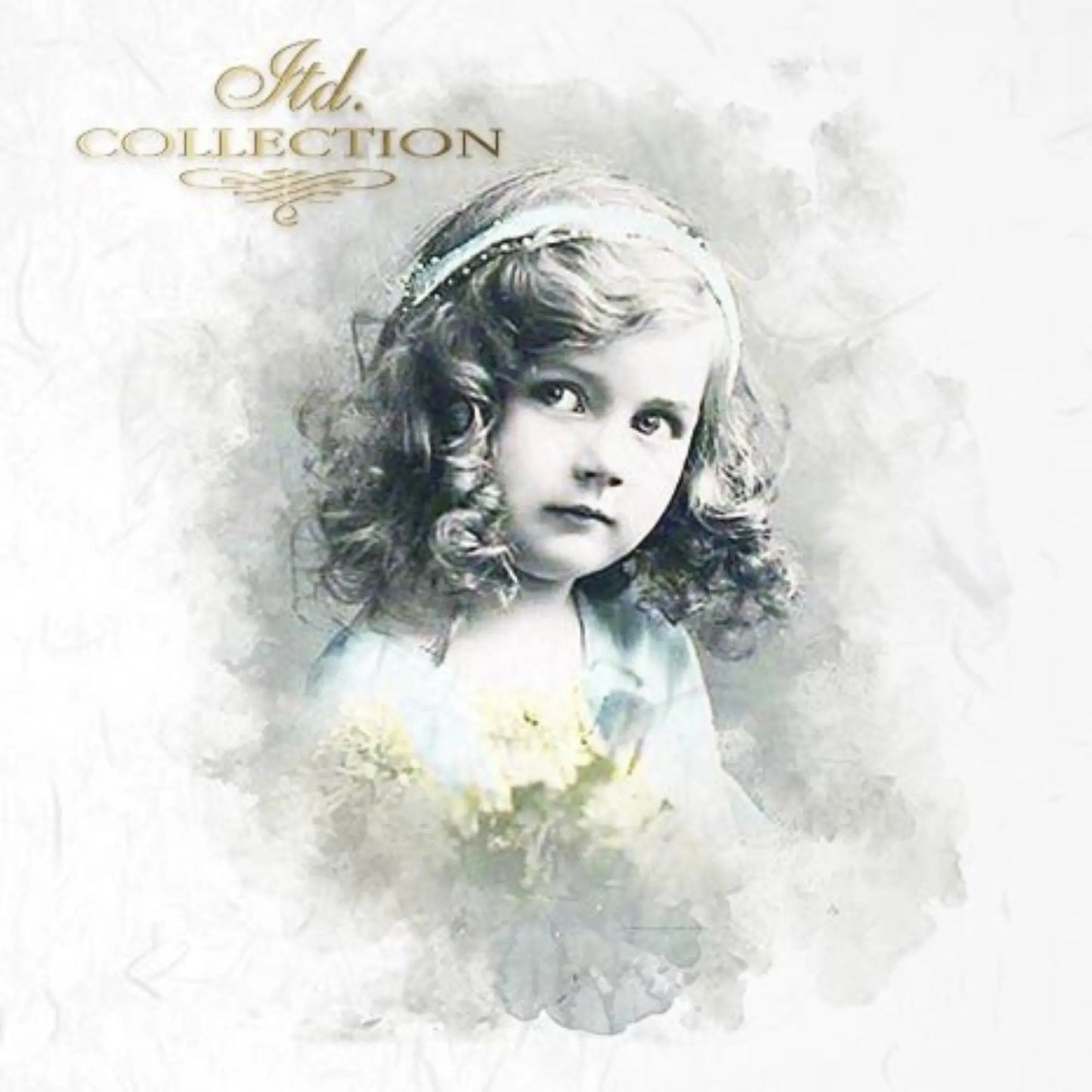 ITD Collection Rice Paper Mini Set for Decoupage RSM017, 6 sheets of rice paper 14,8x14,8 cm, Shabby chic children portrait, Vintage, Rounds ITD Collection