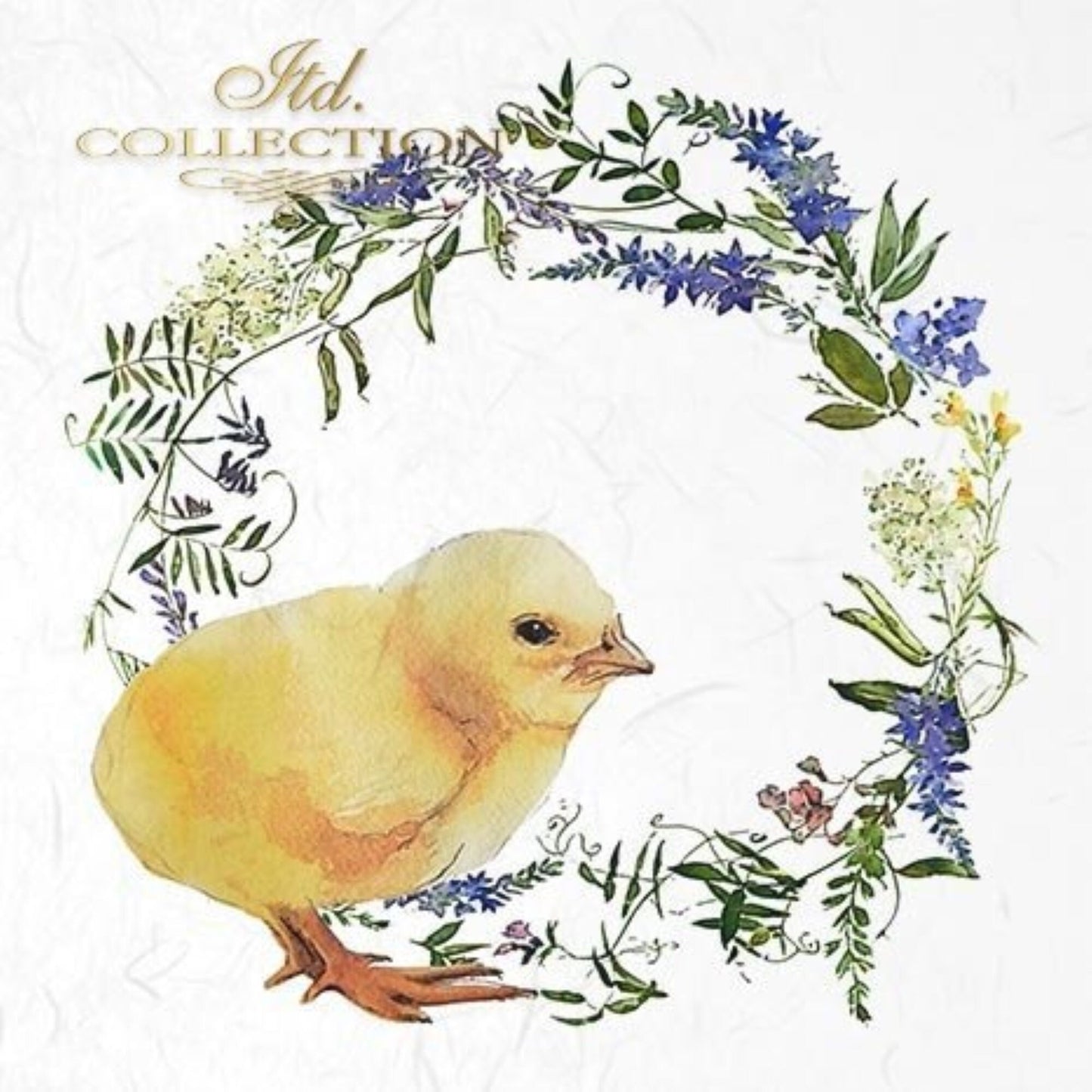 ITD Collection Rice Paper Mini Set for Decoupage RSM038, 6 sheets of rice paper 14,8x14,8 cm, bunny, chic, Easter Rounds, Wreaths
