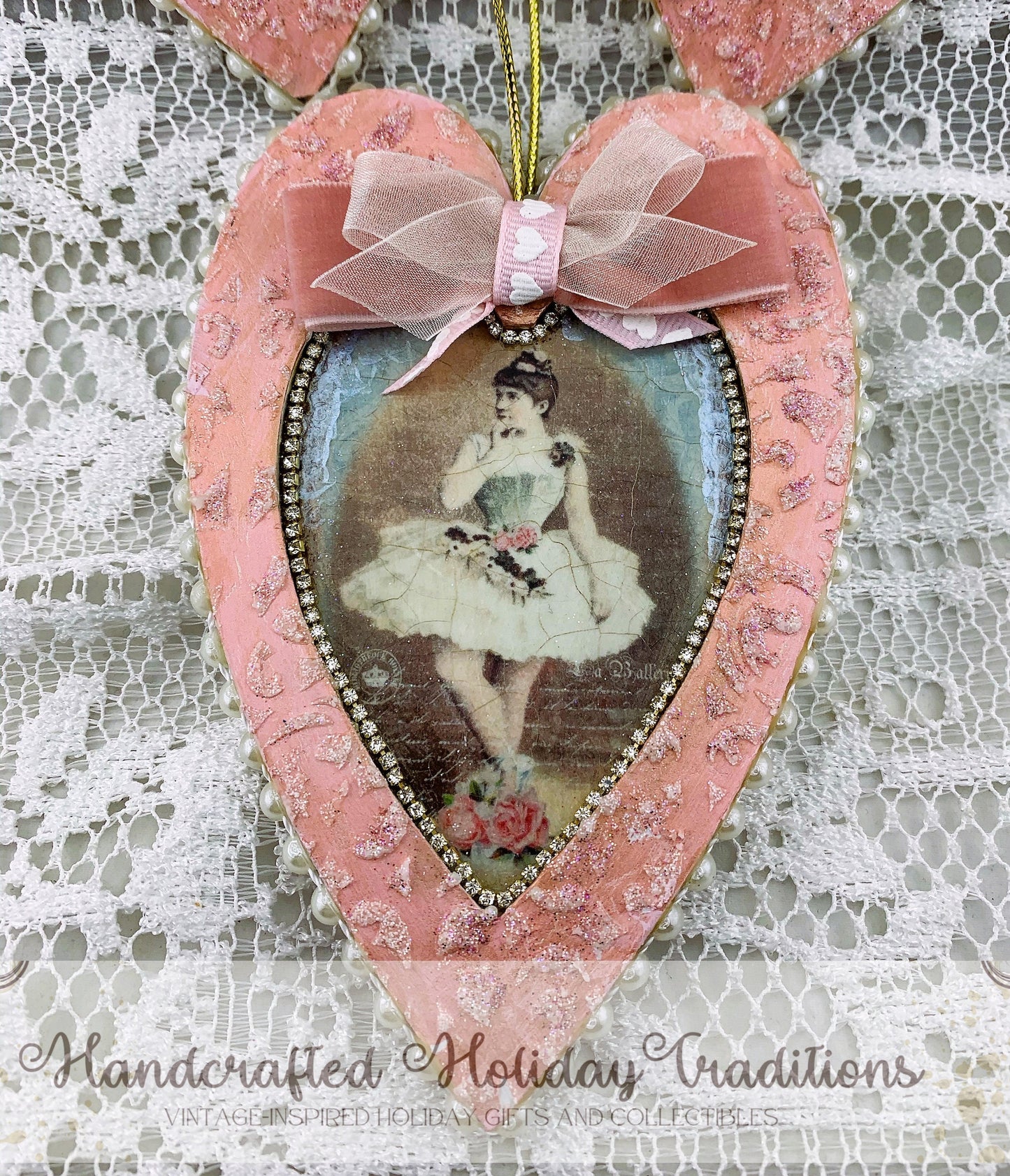 Laser Cut MDF Wood Base Heart Ornament with Frame Blank 3 piece for Decoupage Mixed Media, Craft 15cm x 10cm, 6 x 4 , 1/8 , 3mm thick