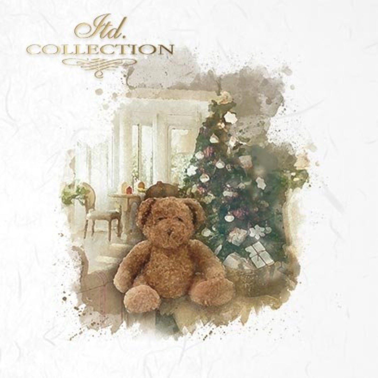 ITD Collection, Rice Paper, Mini Set, Decoupage RSM025, 6 sheets, 14,8x14,8 cm, Teddy bears, Christmas tree, Christmas Toys