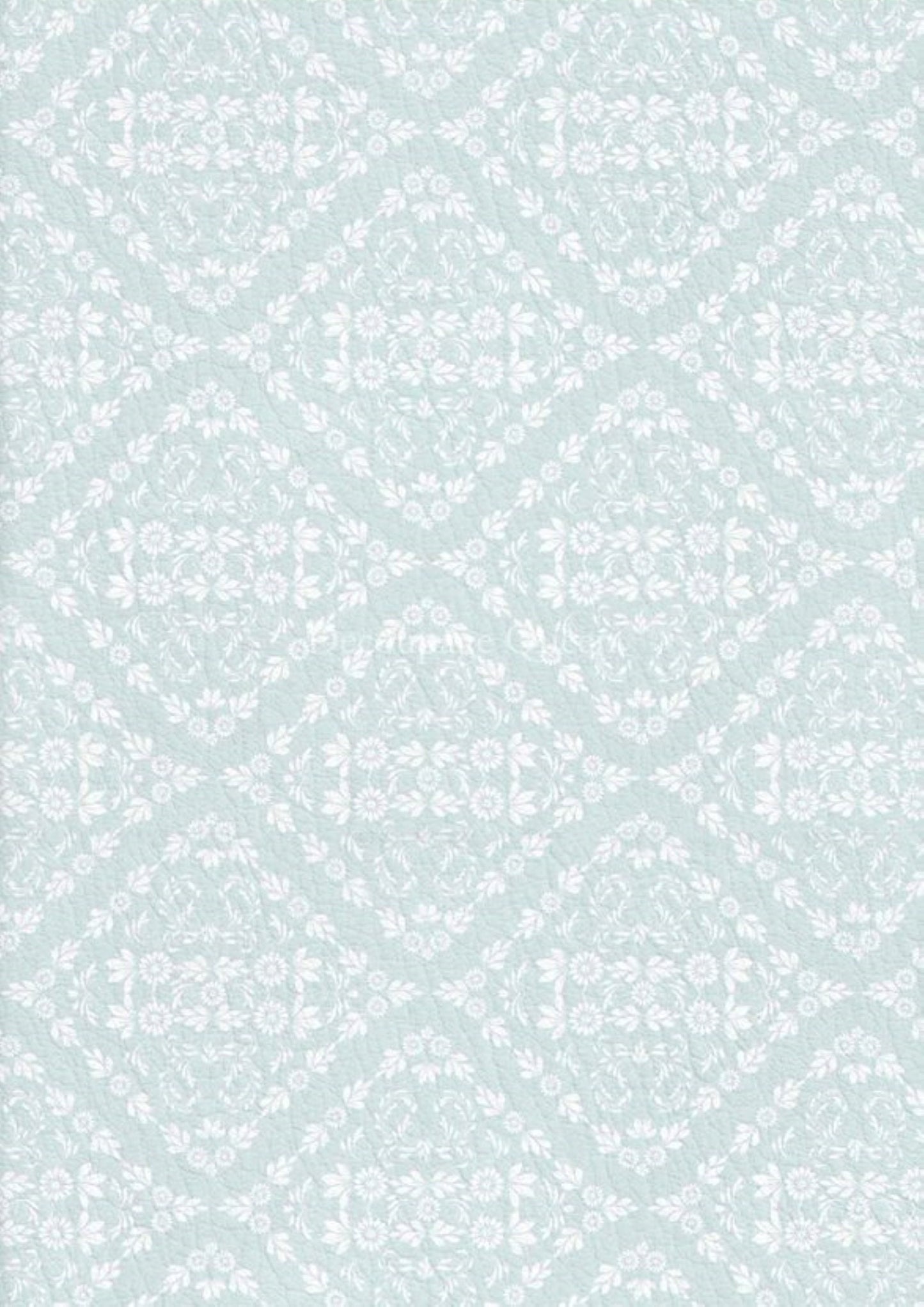 Decoupage Queen, Quilted Background, Blue Vintage Wallpaper, DQRP 0432, A4 Size: A4 - 8.3" X 11.7" Rice Paper, 2023 Spring Release