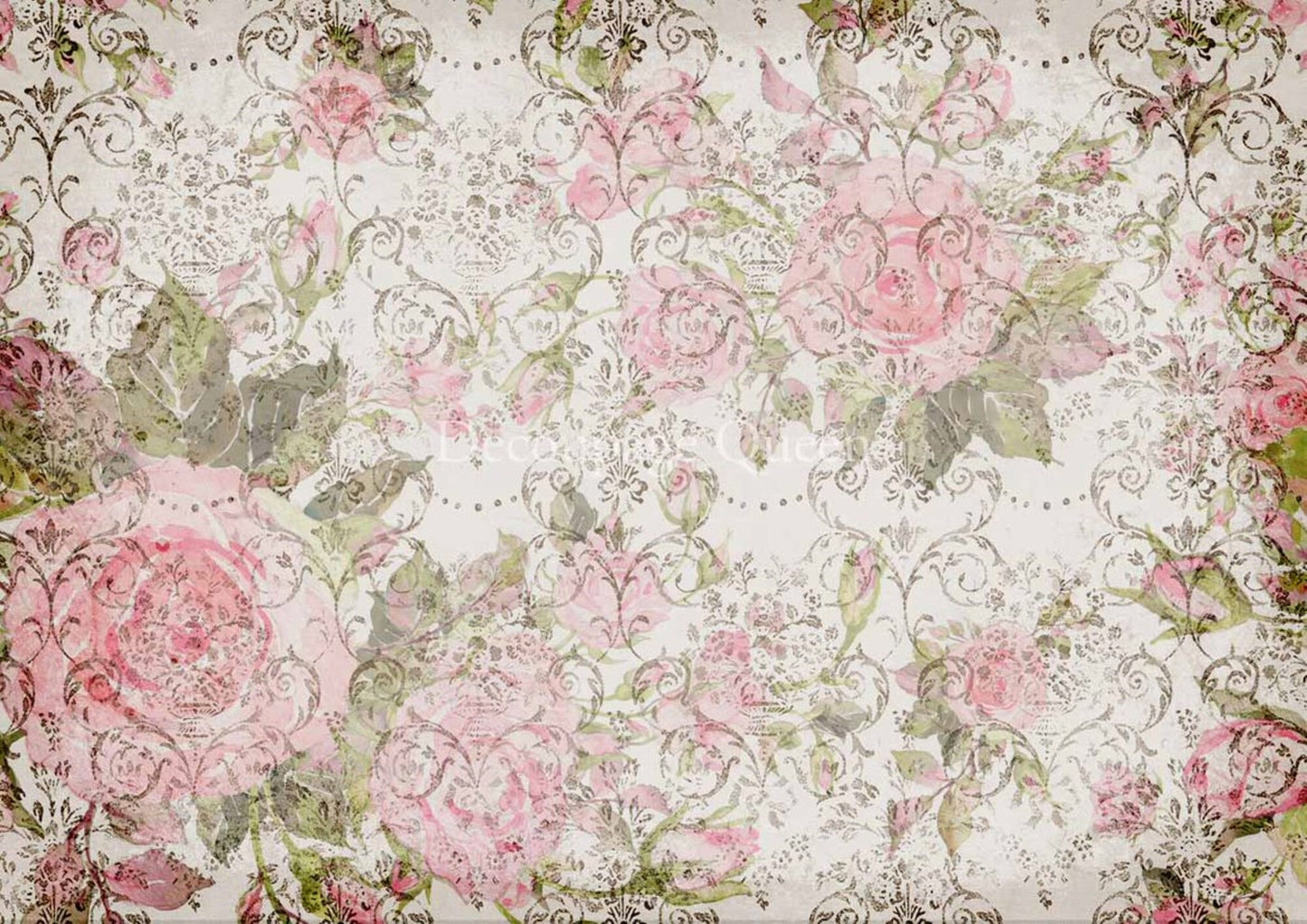 Decoupage Queen Coach House Cottage, Roses, Wallpaper, DQRP 0420, A4, A3