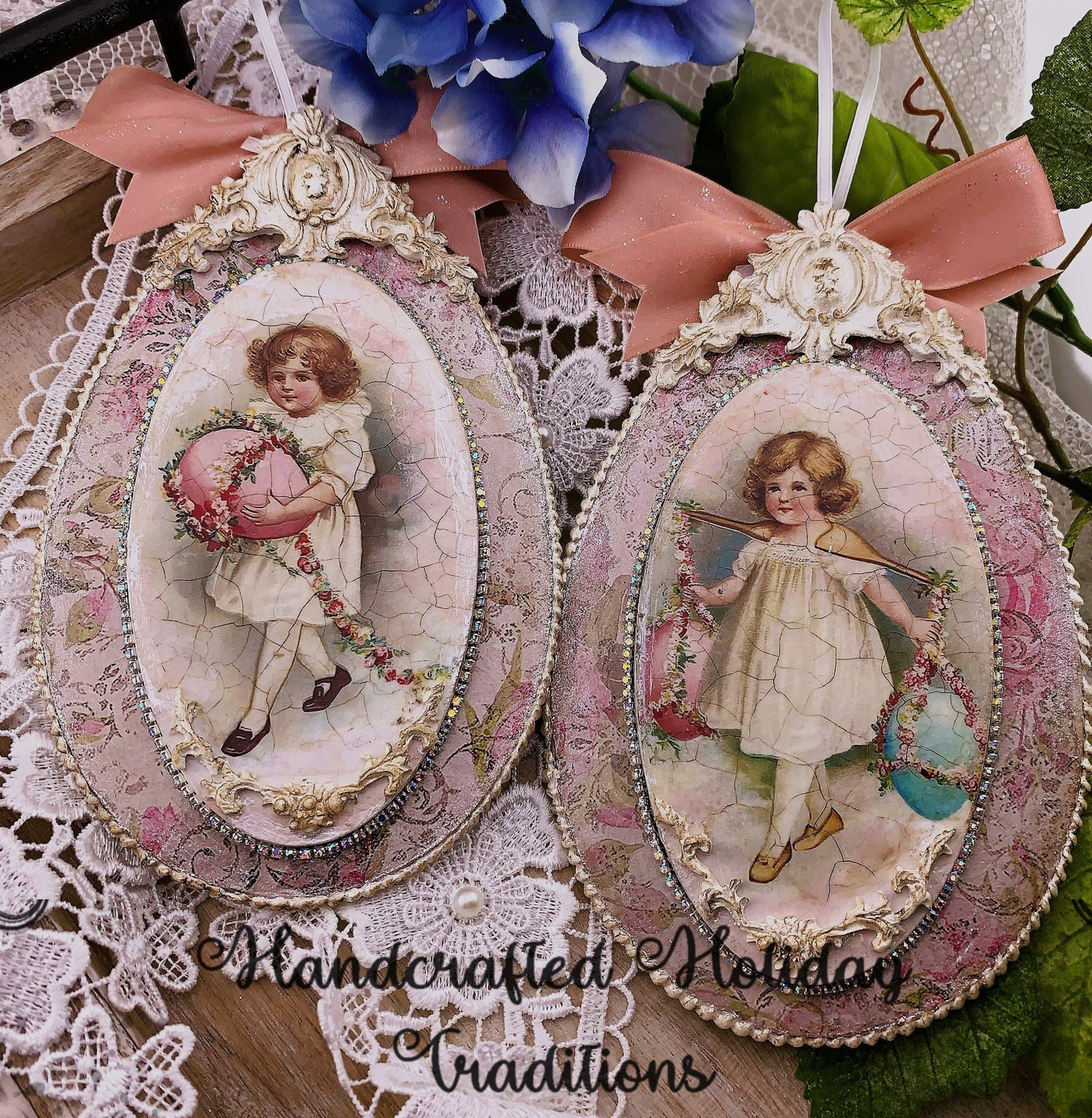Decoupage Queen Easter Kids, Vintage Design, 4 pack, DQRP 0428, A4 Size: A4 - 8.3" X 11.7" Rice Paper, 2023 Spring Release
