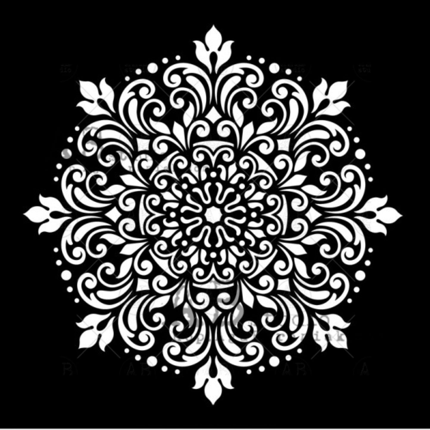 AB Studio Laser Cut Stencil ID-317, 15x15 cm, Wersal, Mandala
