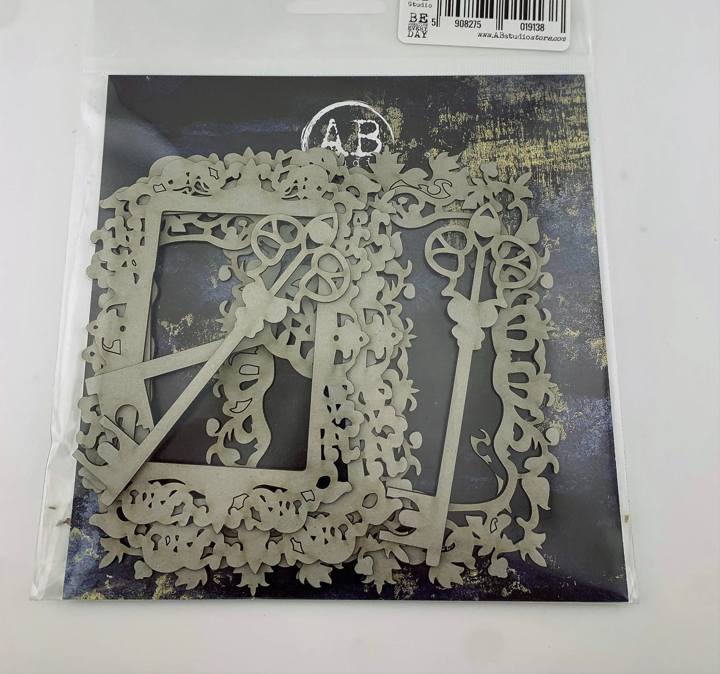 AB Studio Laser Cut HDF Chipboard 1/16" thick mixed media ID-308 Floral Frames, Keys, Scrapbooking, Card making AB Studio