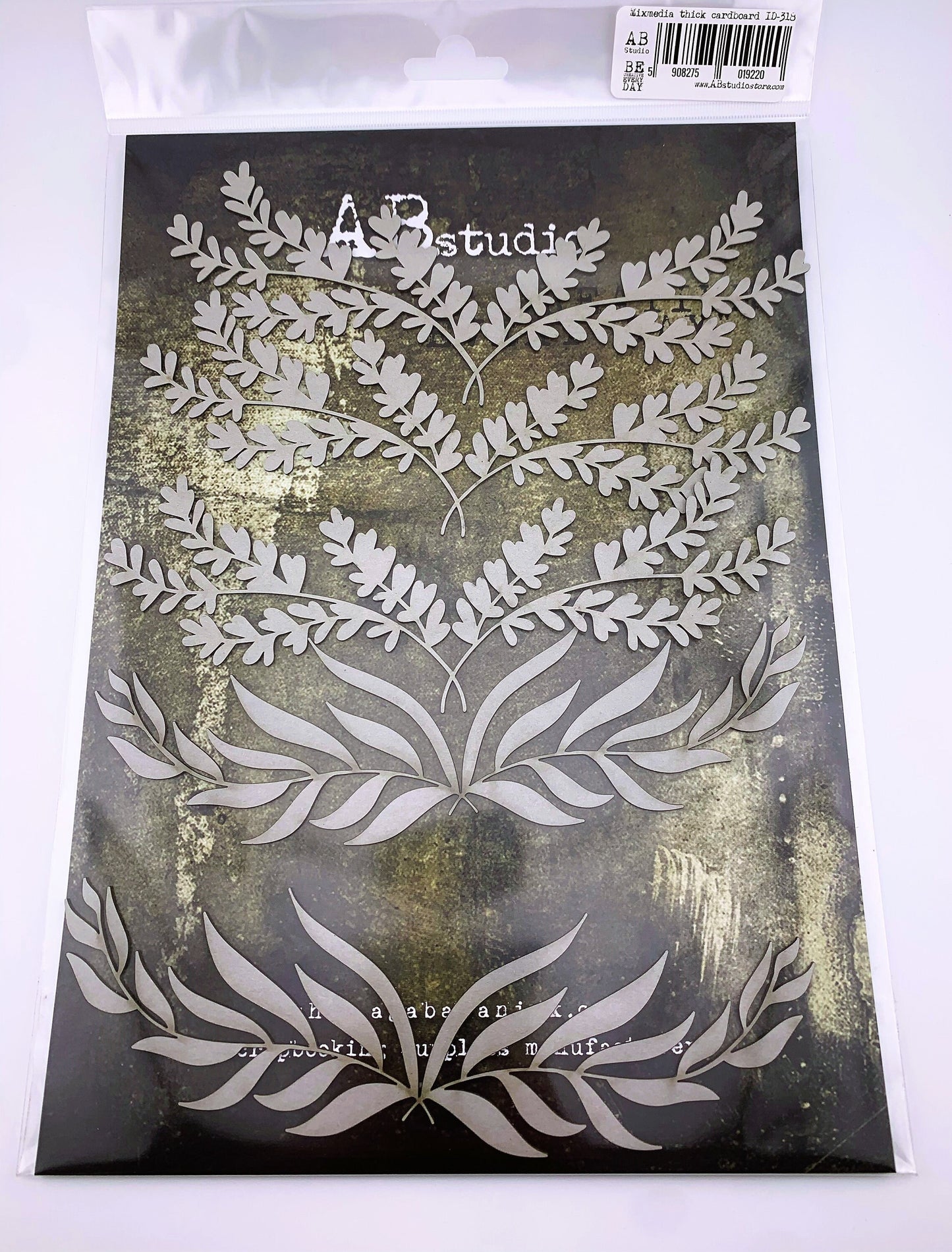 AB Studio Laser Cut Chipboard 1/16", embellishment, mixed media ID-318, Floral, Leaf Vine Garland, Scrapbooking, Card making 5 piece set