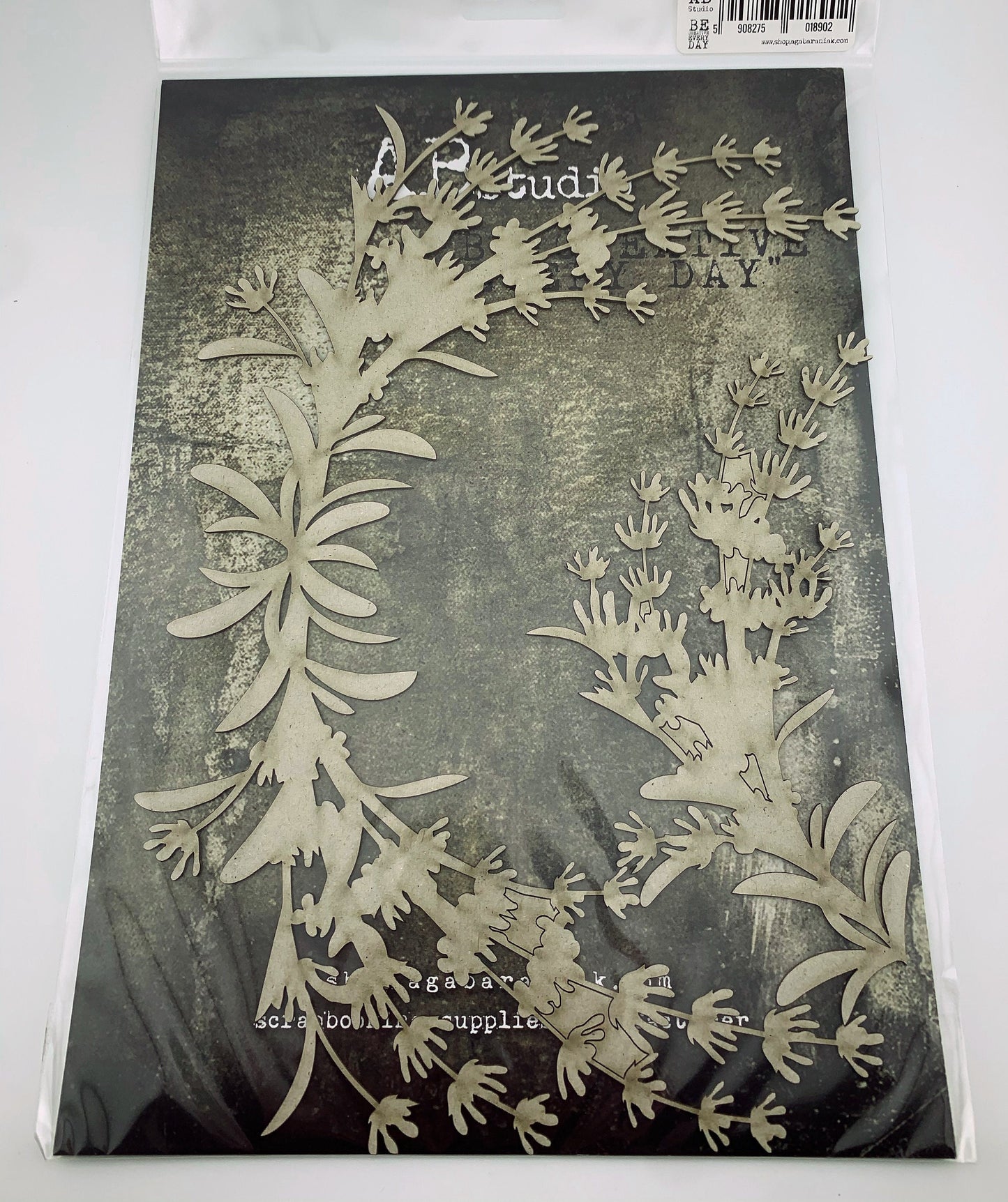 AB Studio Laser Cut Chipboard 1/16", embellishment, mixed media ID-284, Floral, Leaf Vine Garland, Scrapbooking, Card making 2-piece set