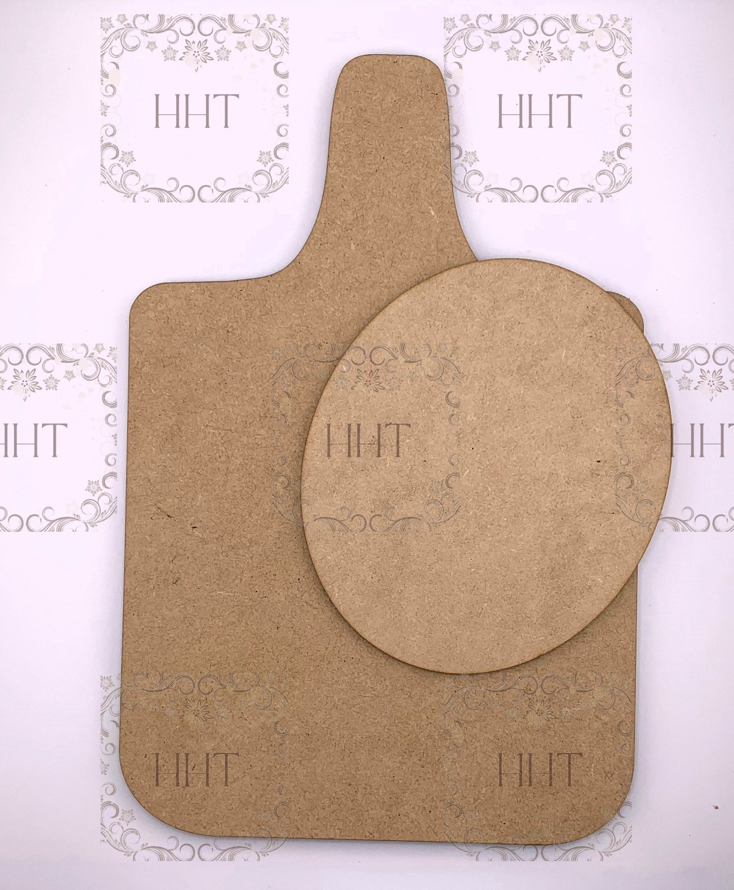 Laser Cut MDF, Wood, Large, Kitchen, Cutting Board, Plaque, Center Overlay, Blank, Base, 2 pc, Decoupage, Mixed Media, 8 x 12, 1/8 in thick